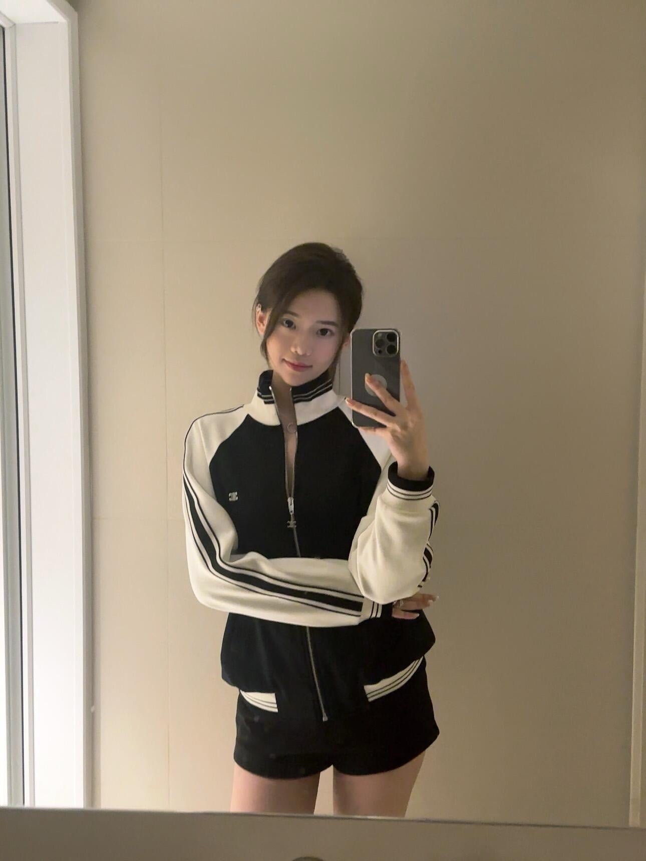 셀린느 트리오페 로고 트랙 집업 자켓