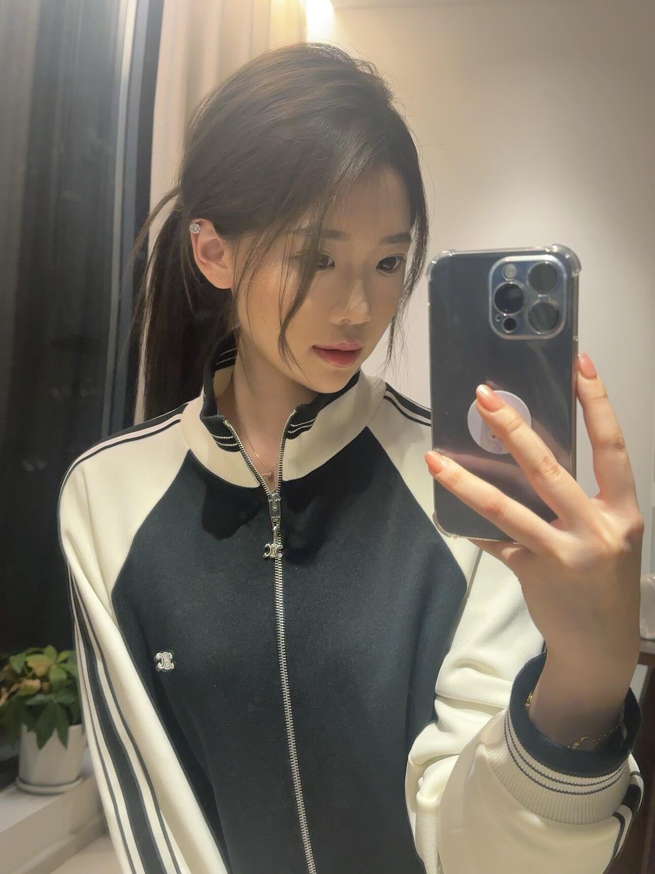 셀린느 트리오페 로고 트랙 집업 자켓