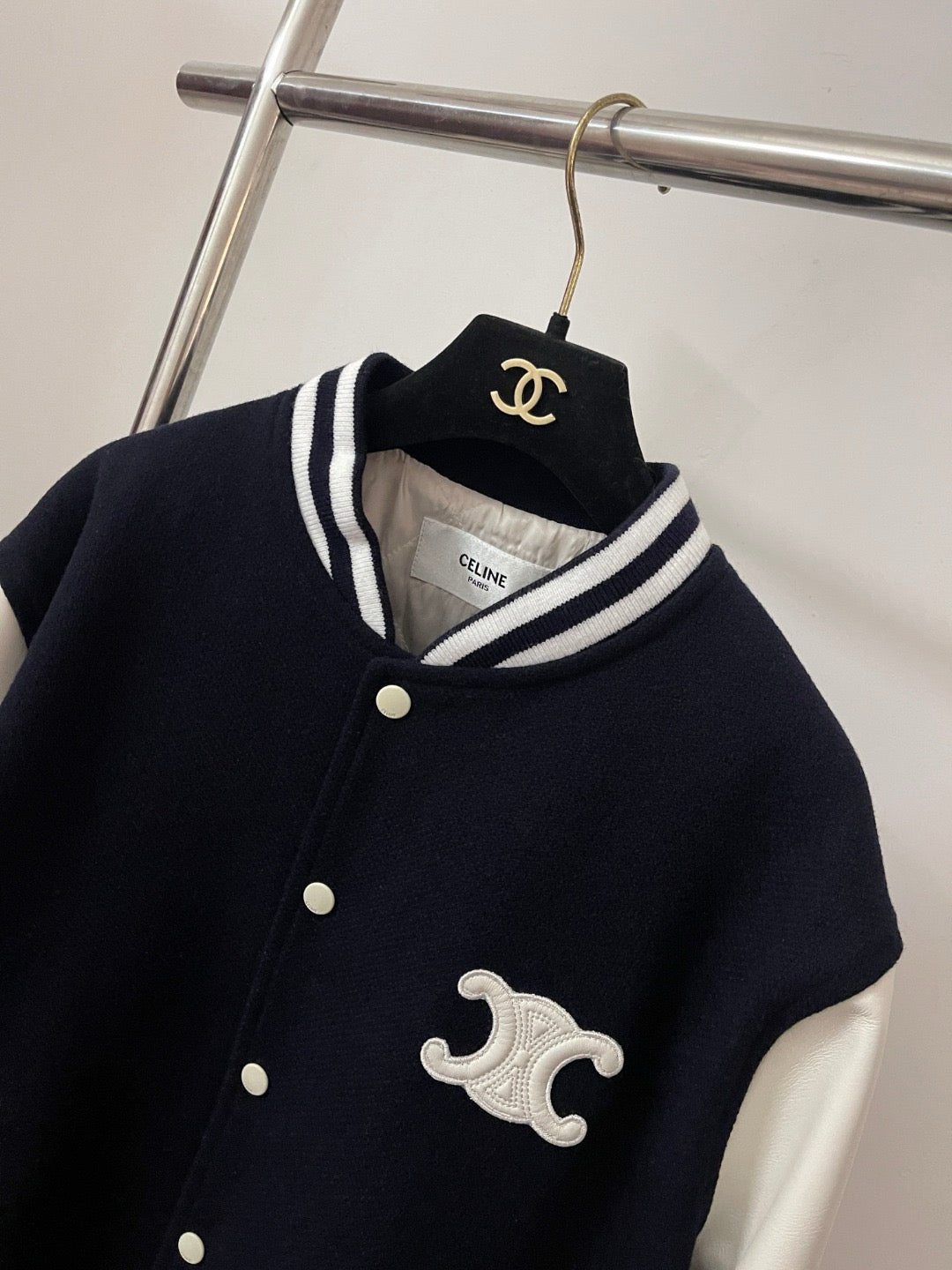 셀린느 로고 바시티 자켓