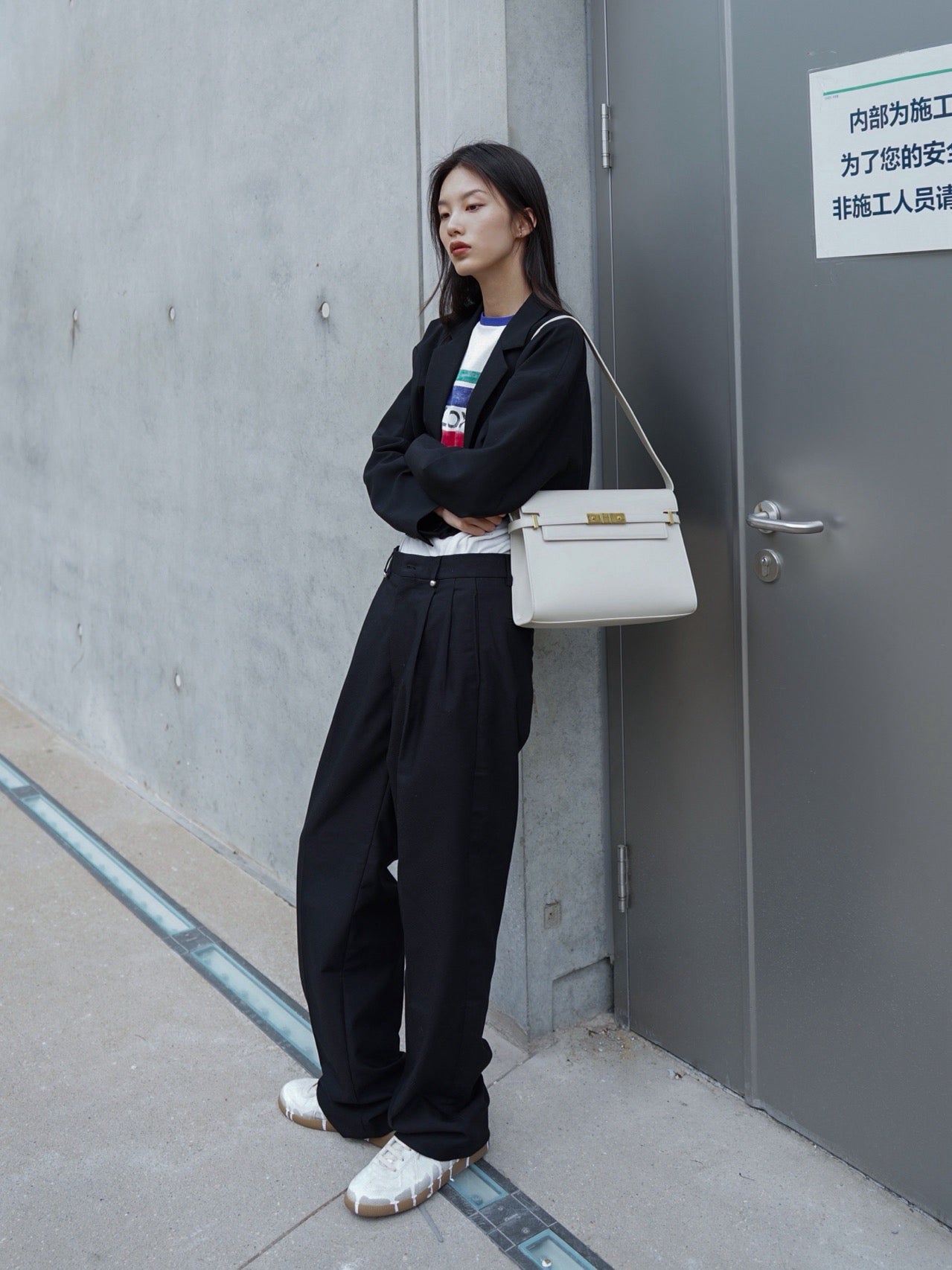 생로랑 맨하탄 숄더백 미디움