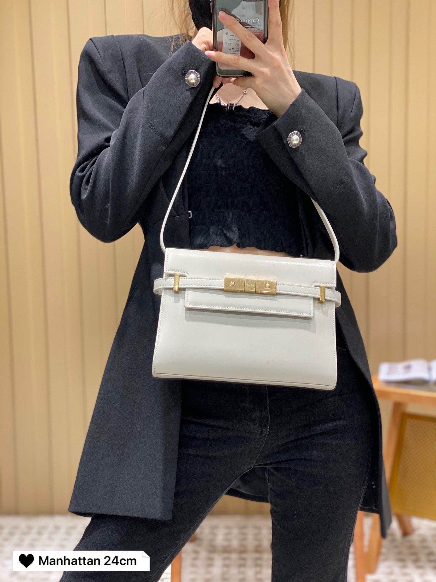 생로랑 맨하탄 숄더백 스몰
