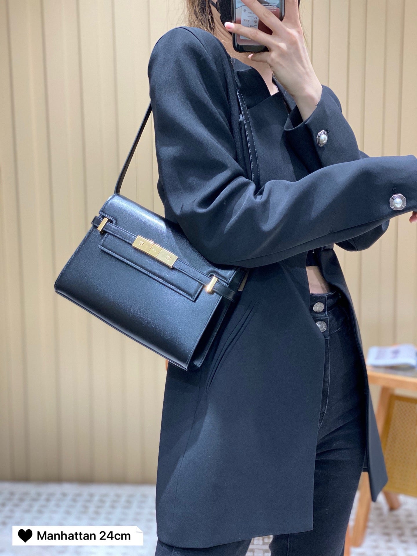 생로랑 맨하탄 숄더백 스몰