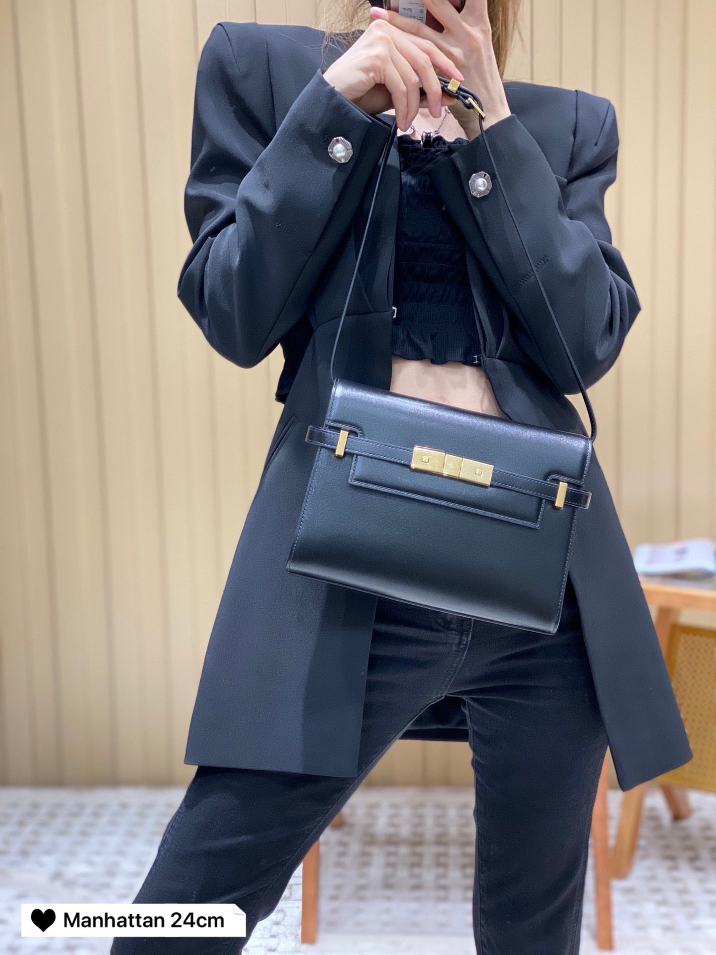 생로랑 맨하탄 숄더백 스몰