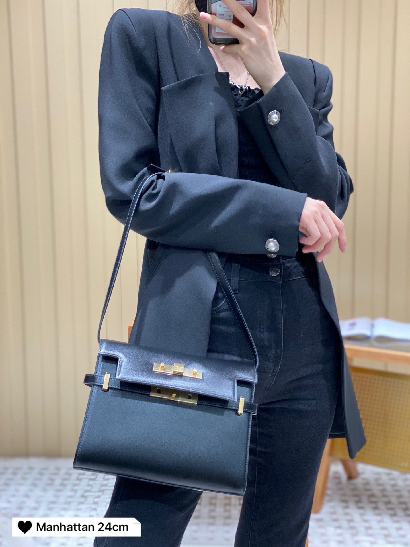 생로랑 맨하탄 숄더백 스몰