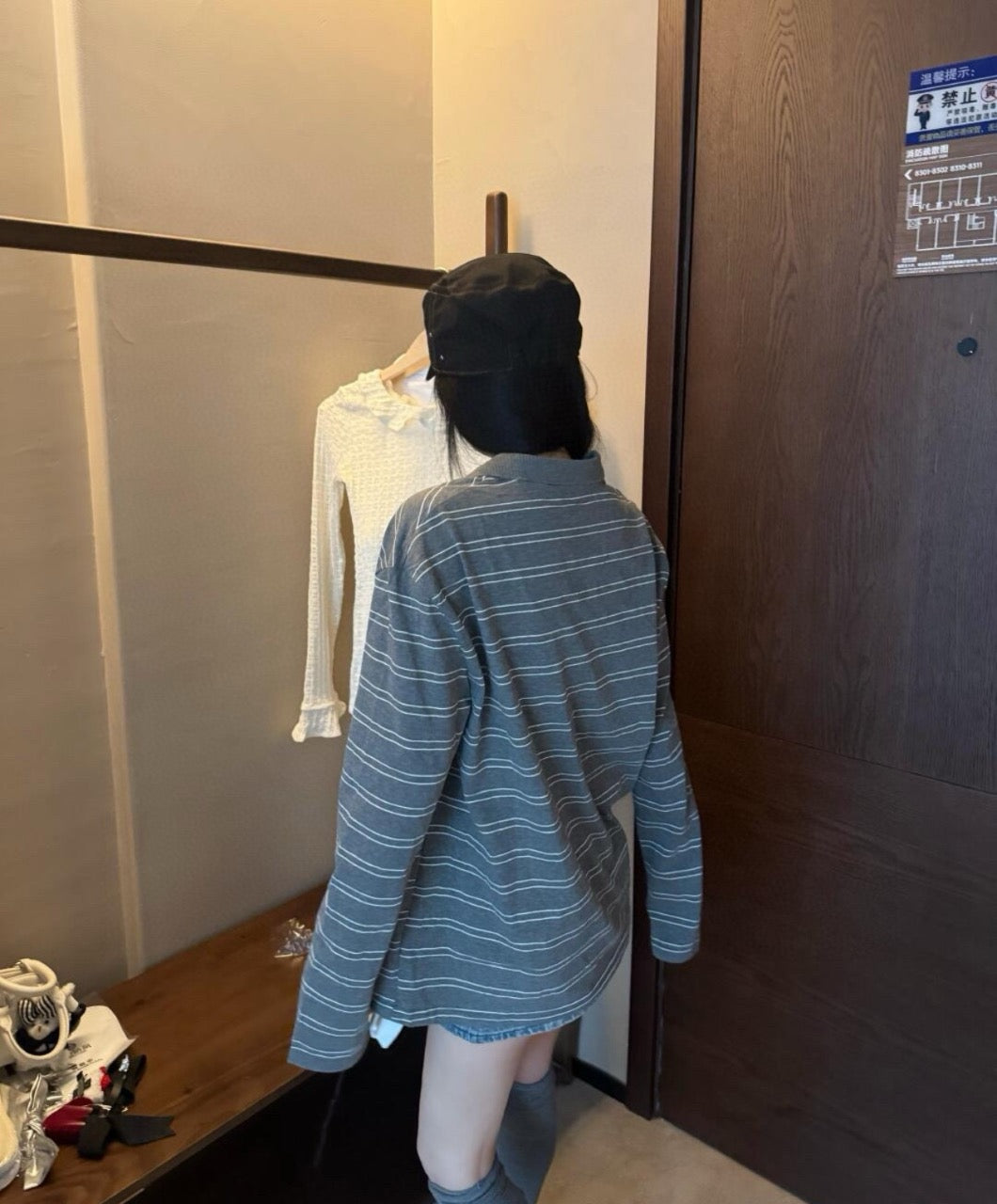 미우미우 코튼 저지 폴로 셔츠