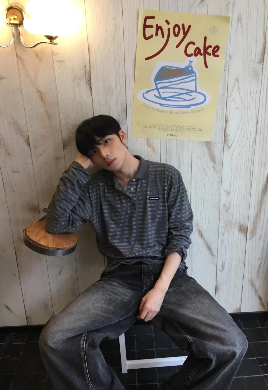 미우미우 코튼 저지 폴로 셔츠