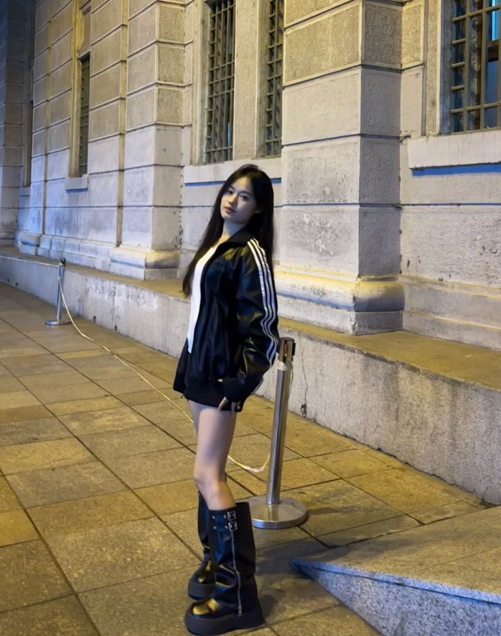아디다스 포우 레더 아디컬러 3S 루즈 파이어버드 트랙수트 자켓
