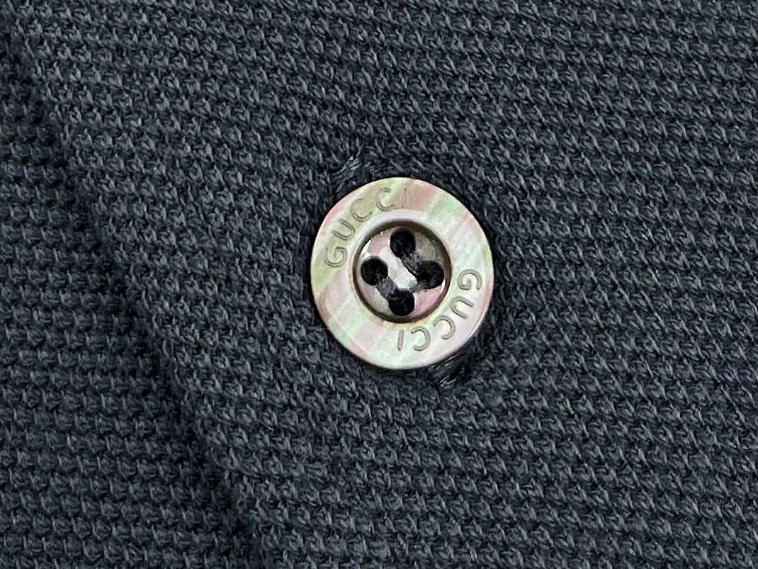 구찌 엠브로이더드 코튼 블렌드 폴로 셔츠