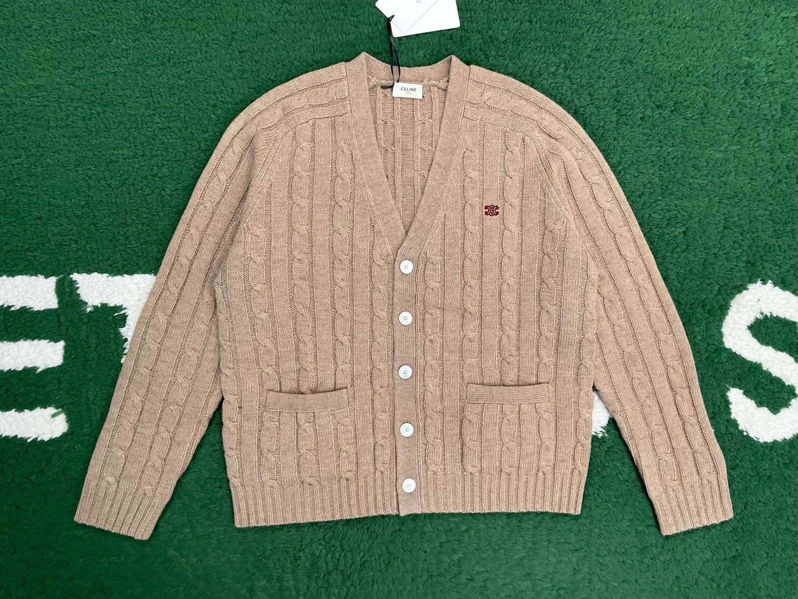 셀린느 트리옹프 캐시미어 가디건