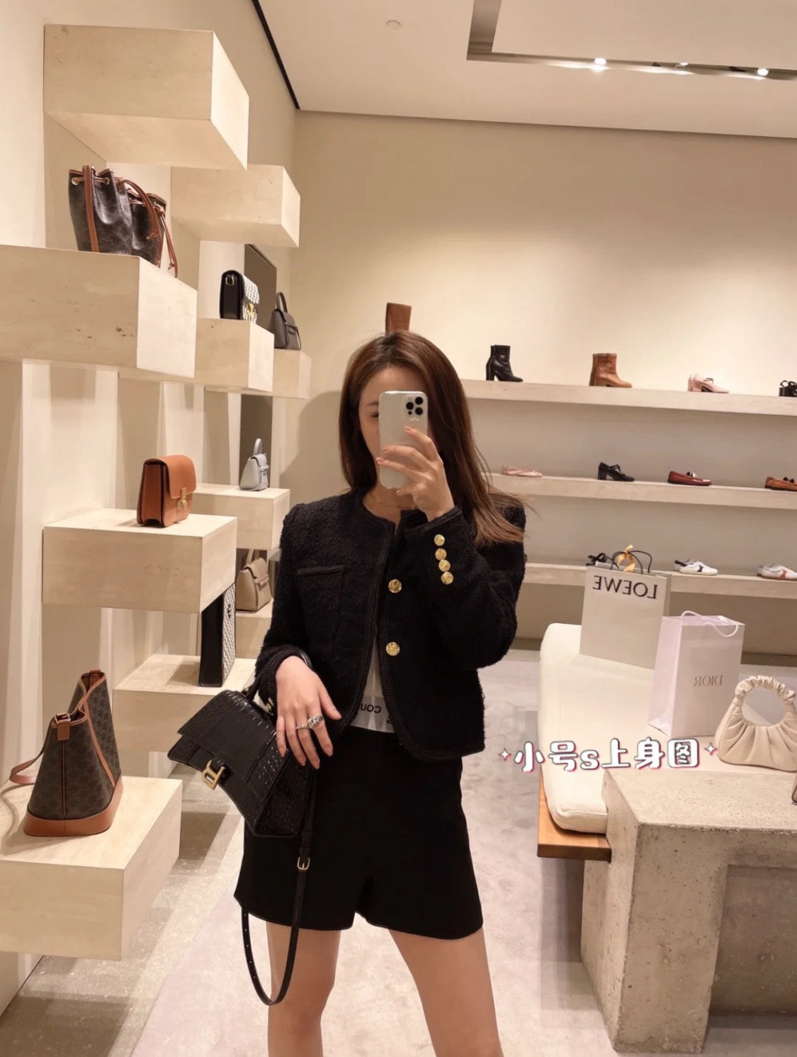 발렌시아가 아워글래스 탑 핸들백 크로커다일 XS,S,M