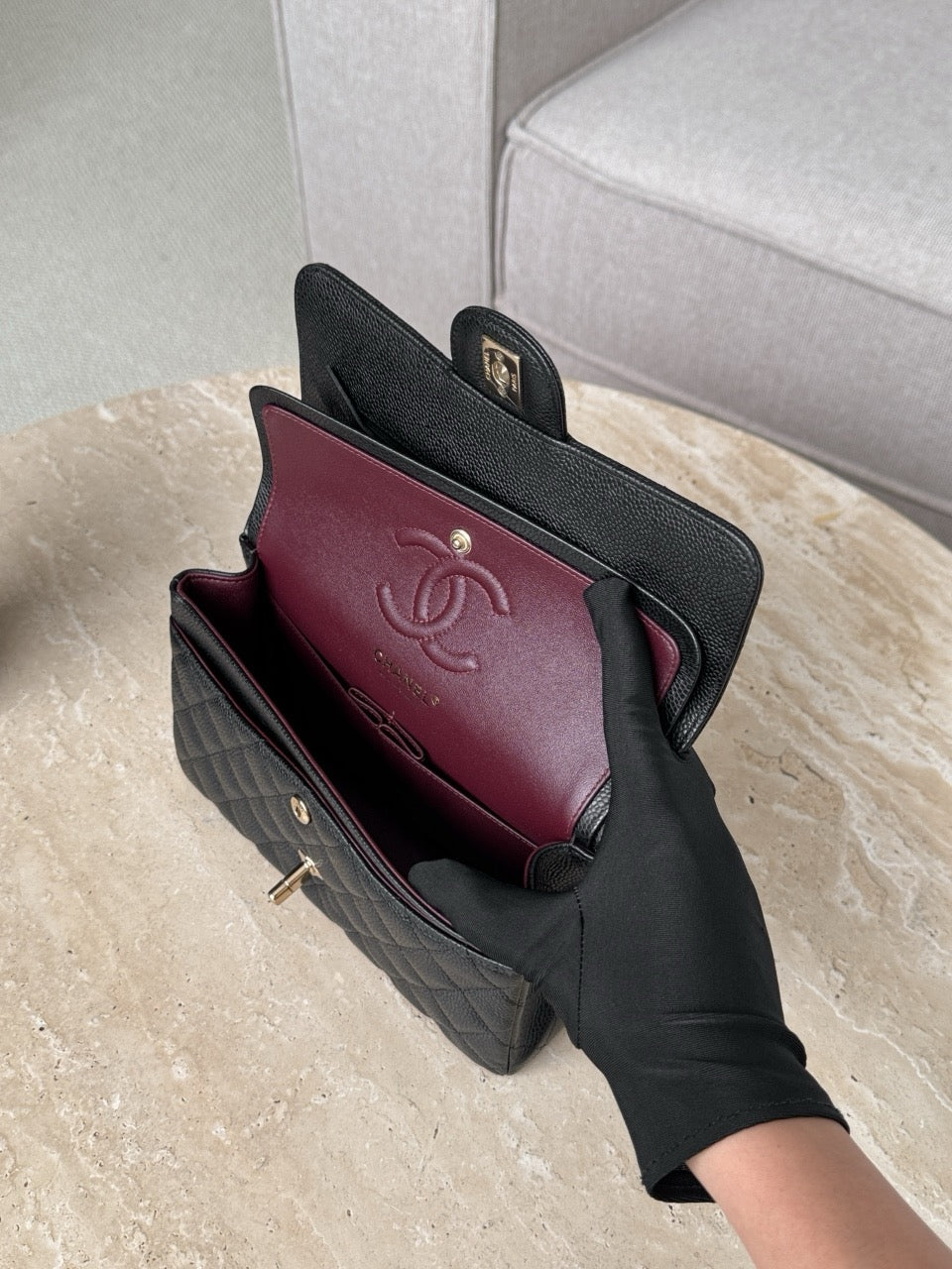 샤넬 클래식 플랩백 스몰 캐비어