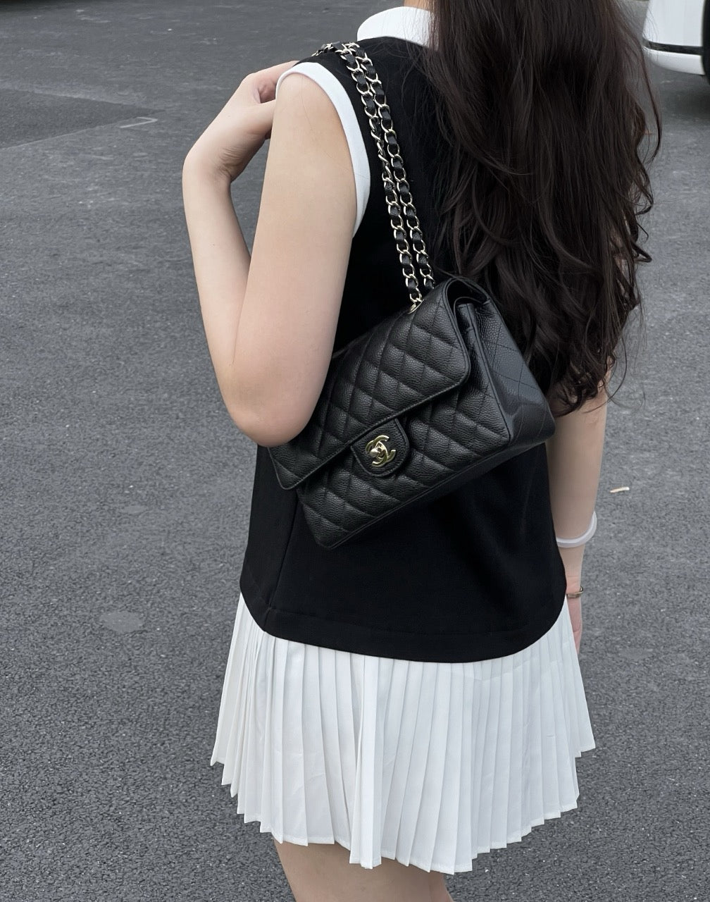 샤넬 클래식 플랩백 스몰 캐비어