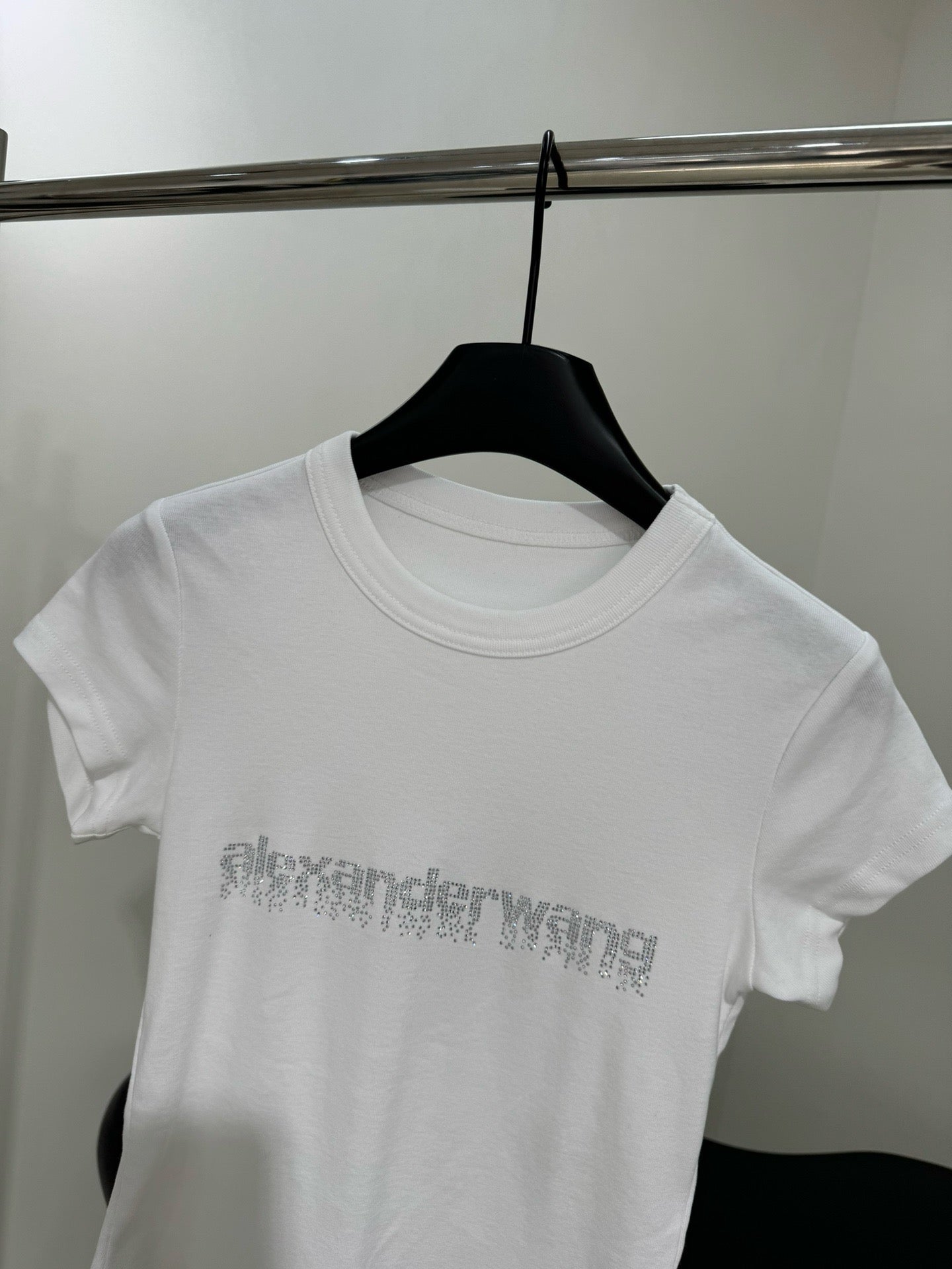 알렉산더왕 크리스털 데그라데 로고 베이비 티셔츠