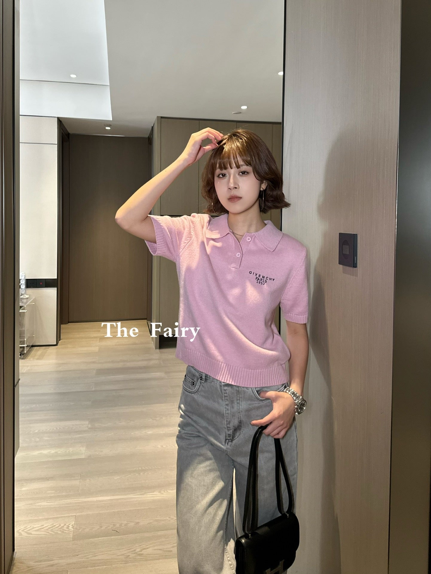 지방시 울 캐시미어 폴로 스웨터