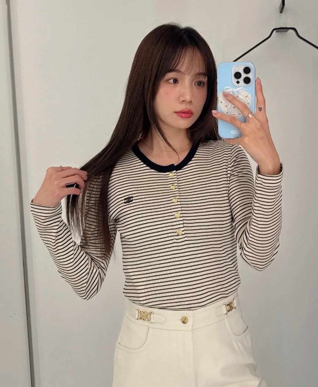 셀린느 스트라이프 트리옹프 롱 슬리브