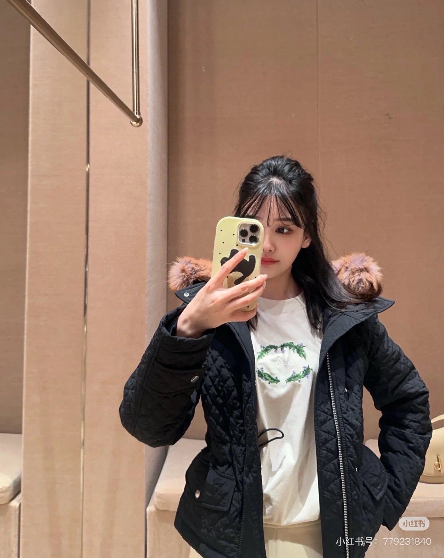버버리 퀼팅 코튼 블렌드 자켓