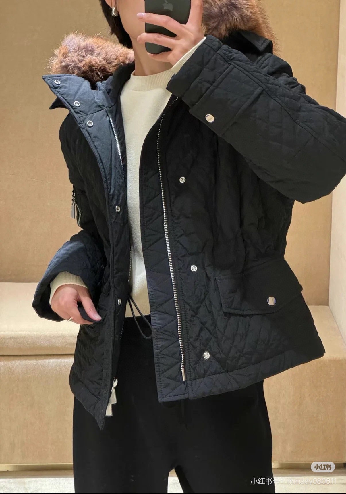 버버리 퀼팅 코튼 블렌드 자켓