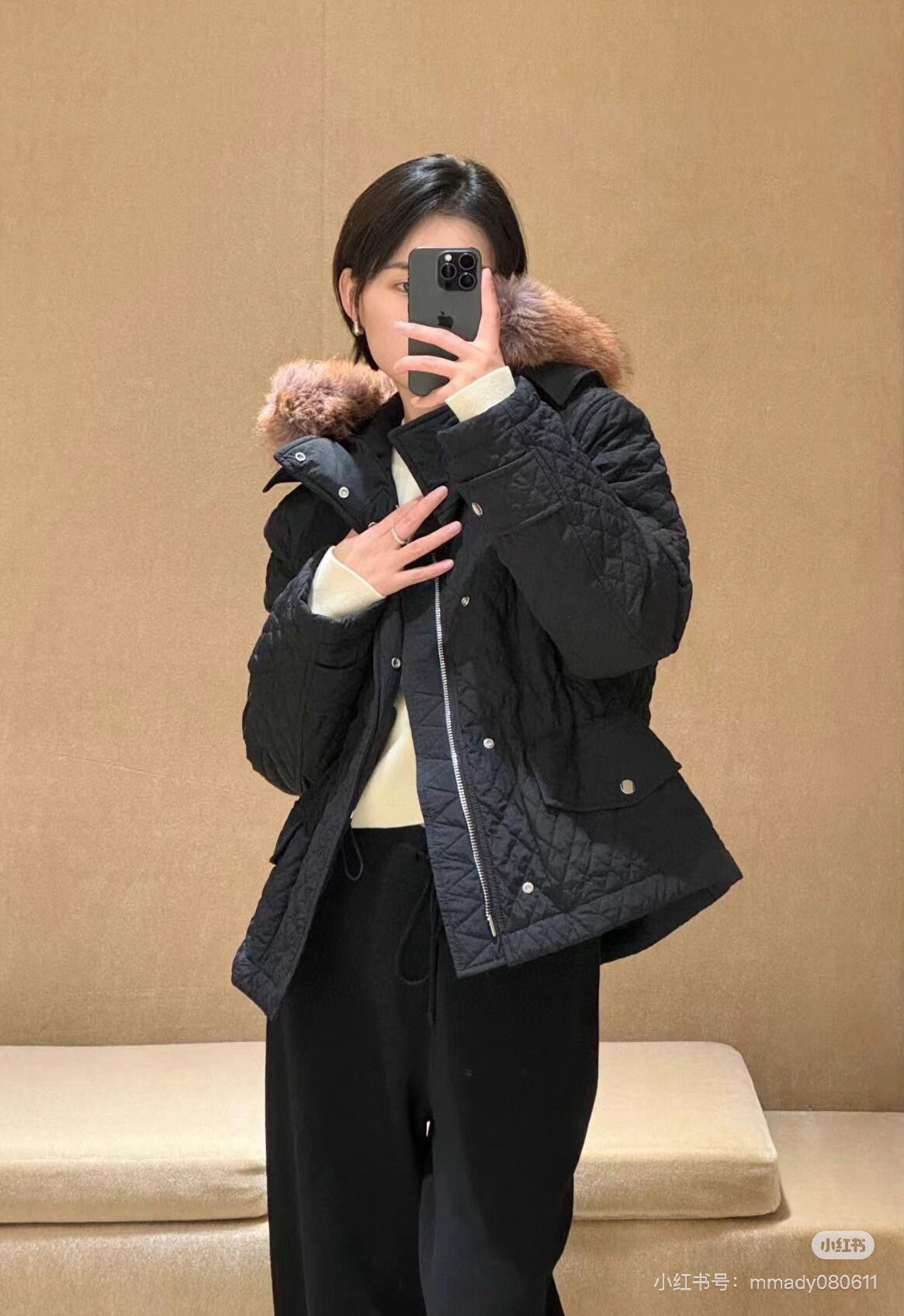 버버리 퀼팅 코튼 블렌드 자켓