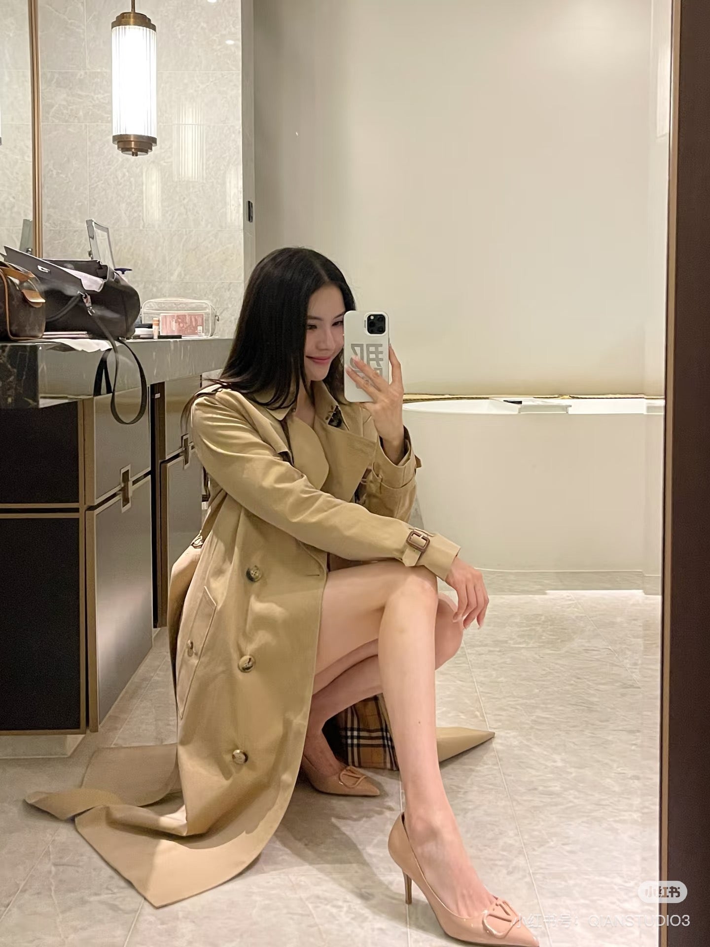 버버리 롱 켄징턴 헤리티지 트렌치코트