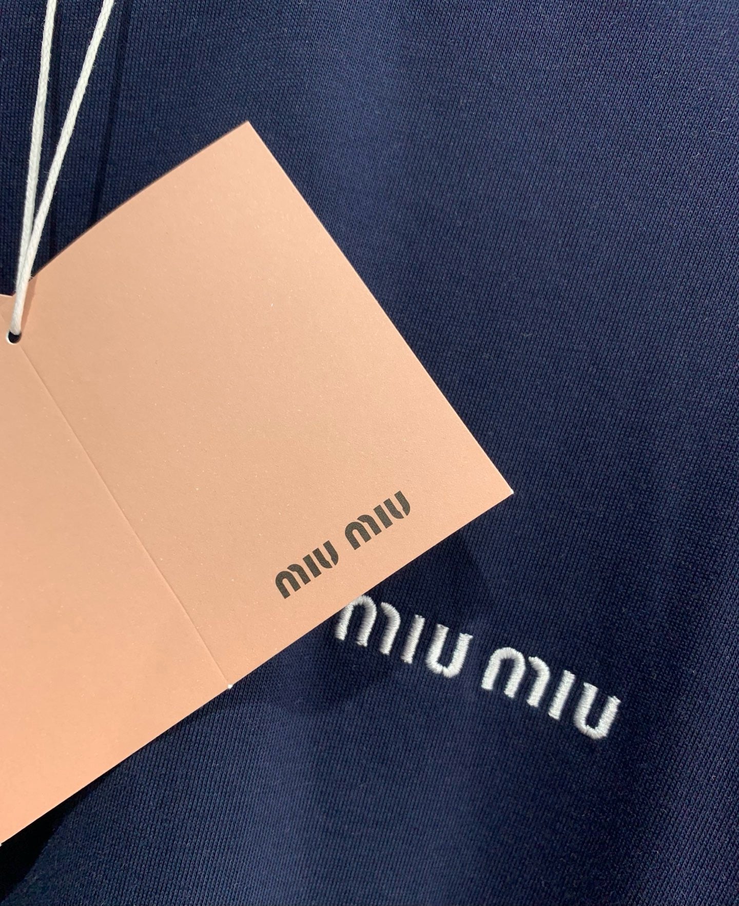 미우미우 긴소매 저지 티셔츠