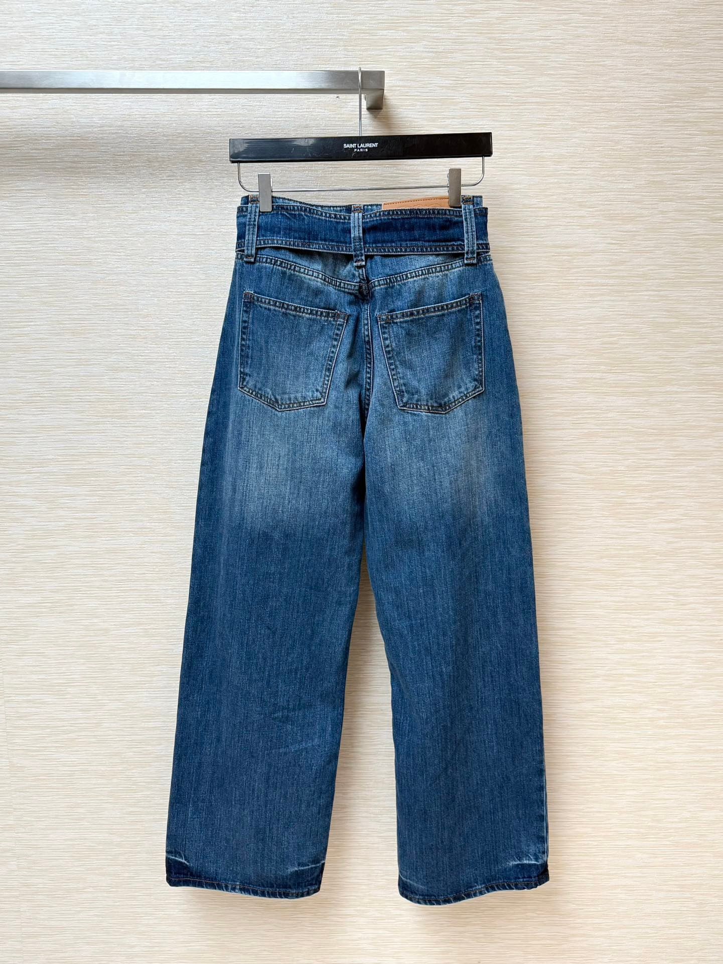 아크네 스튜디오 벨트 데님 팬츠