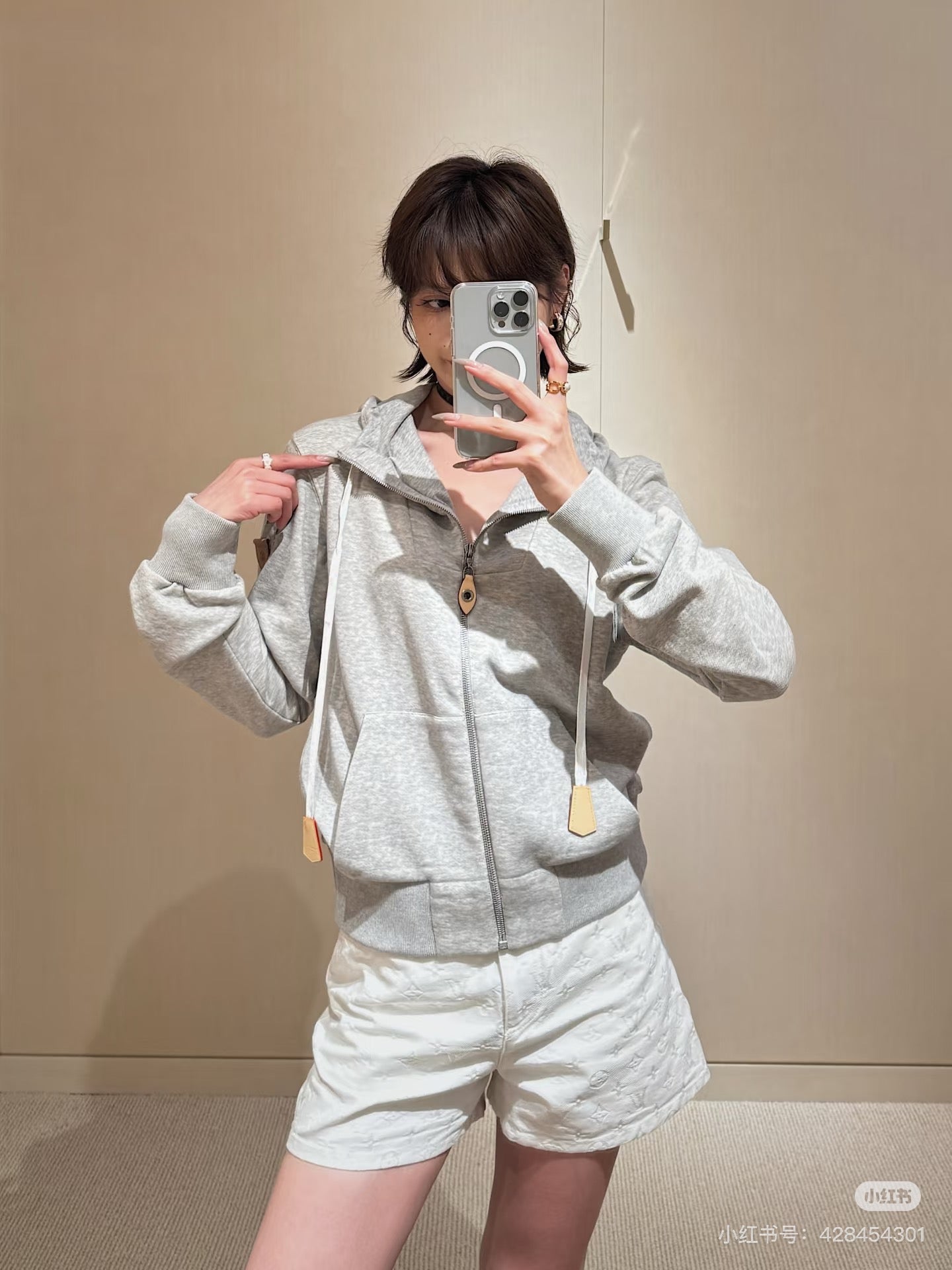 루이비통 가죽 트리밍 조깅 셋업