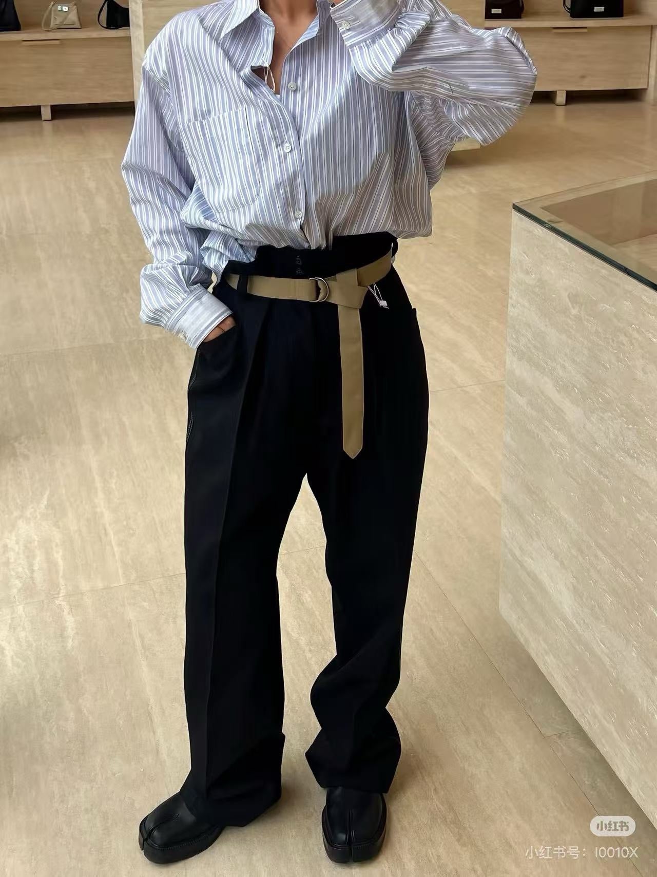 메종 마르지엘라 울 팬츠