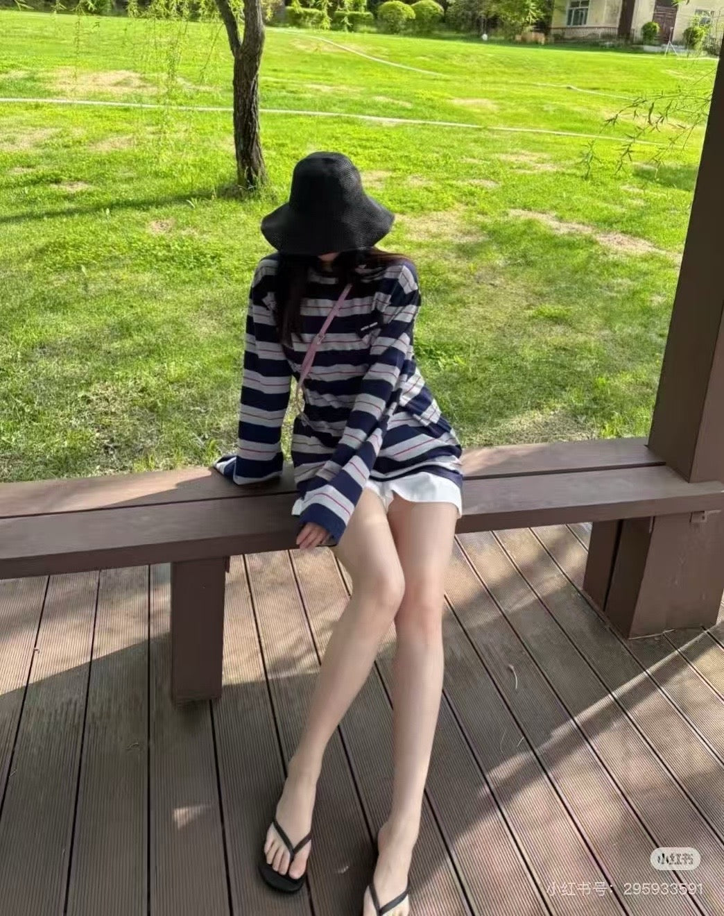 미우미우 롱슬리브 코튼 티셔츠