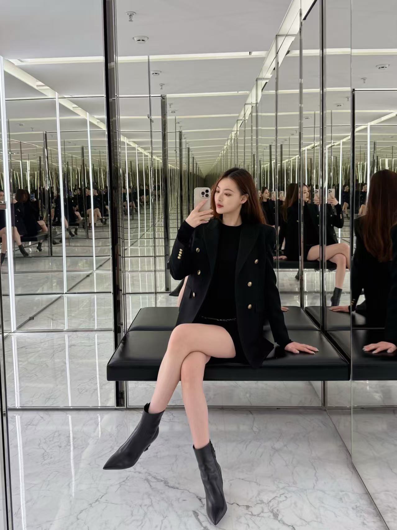 생로랑 더블 브레스트 자켓