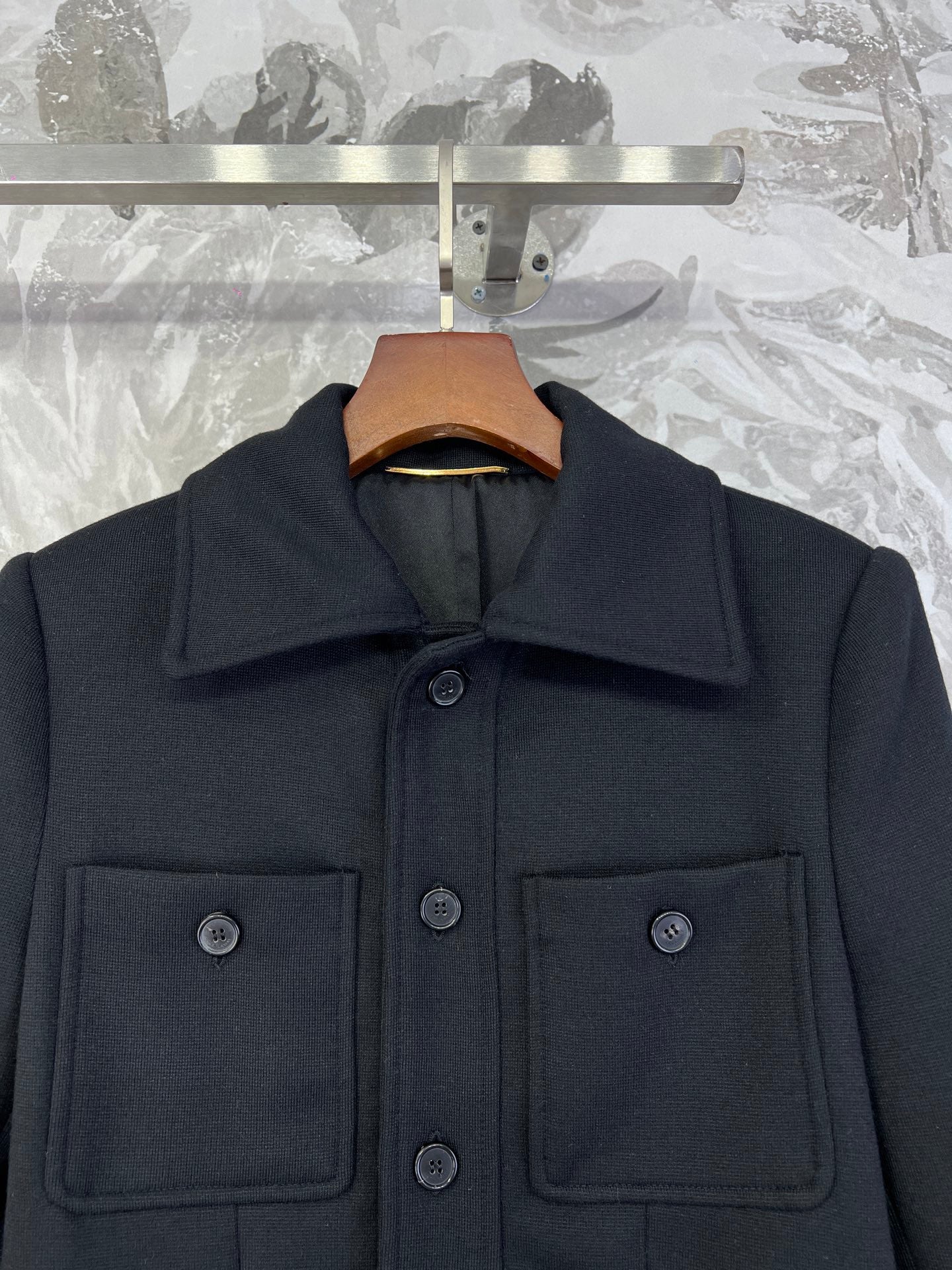 생로랑 울 블렌드 크롭 자켓