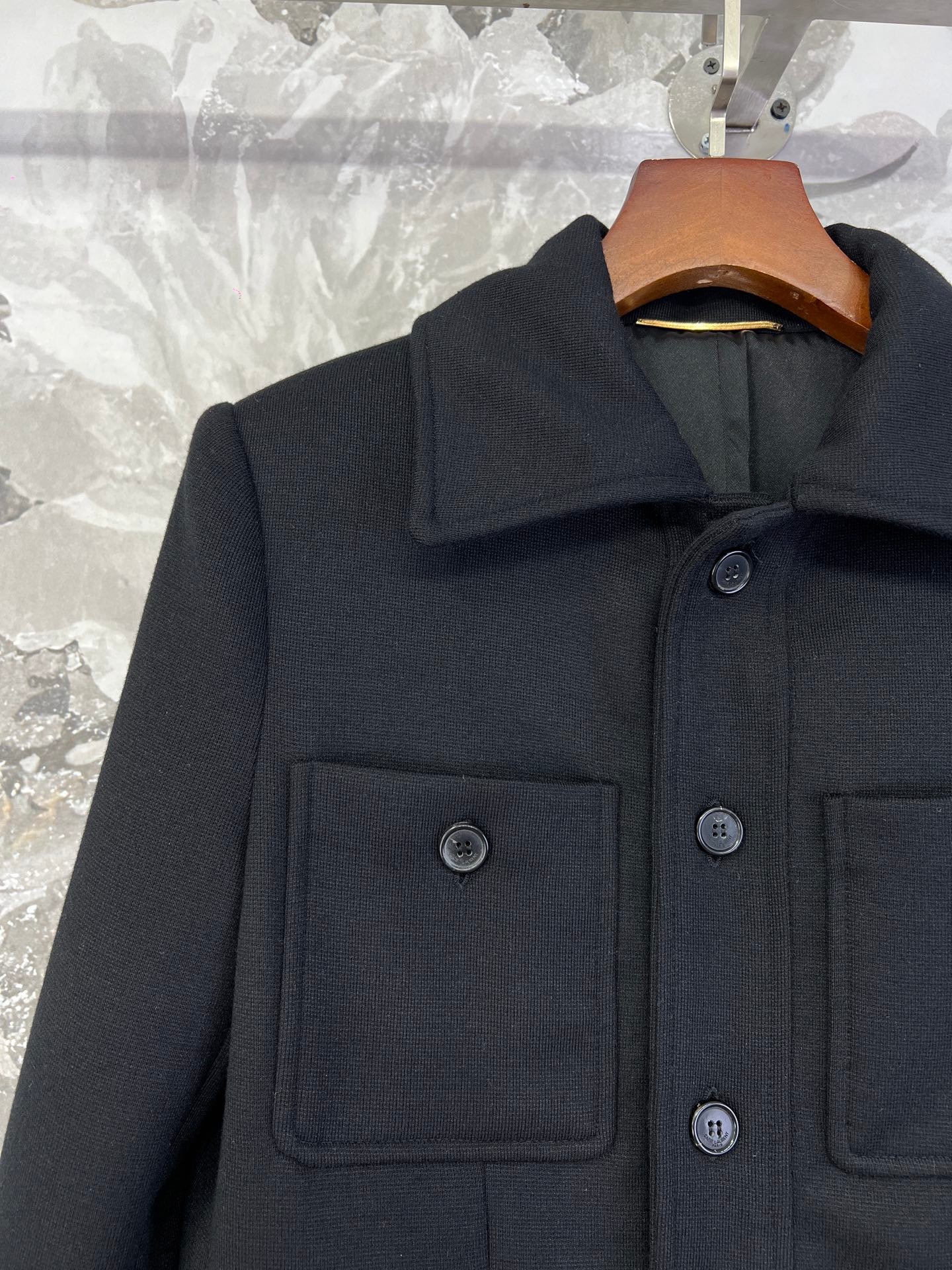 생로랑 울 블렌드 크롭 자켓