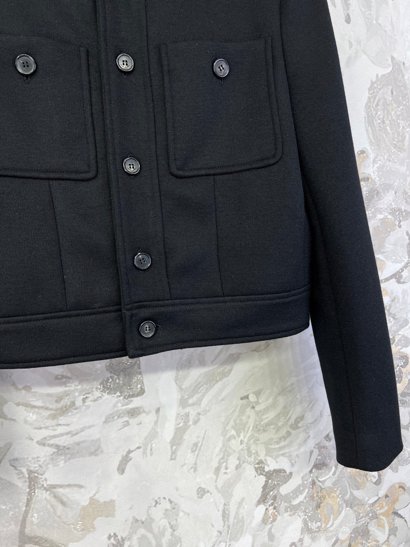 생로랑 울 블렌드 크롭 자켓