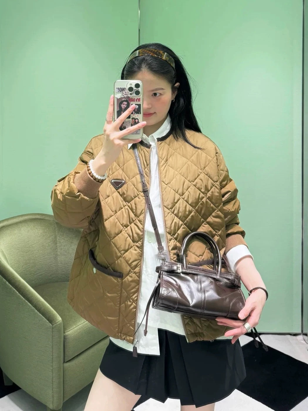 프라다 퀄팅 라이트 리나일론 자켓