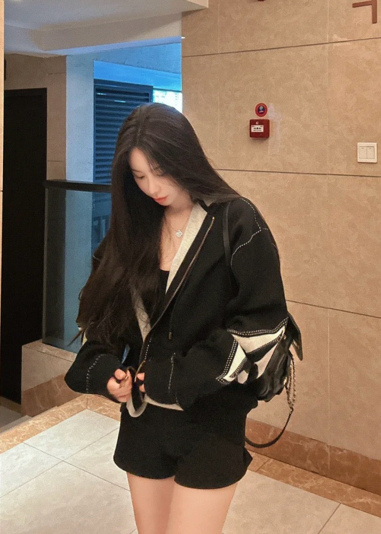 루이비통 그래픽 인따르시아 지퍼 코튼 후드티