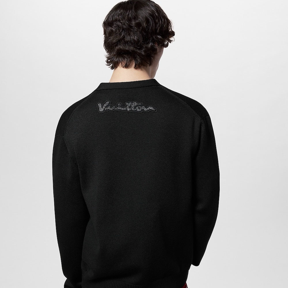 루이비통 비즈 자수 울 가디건