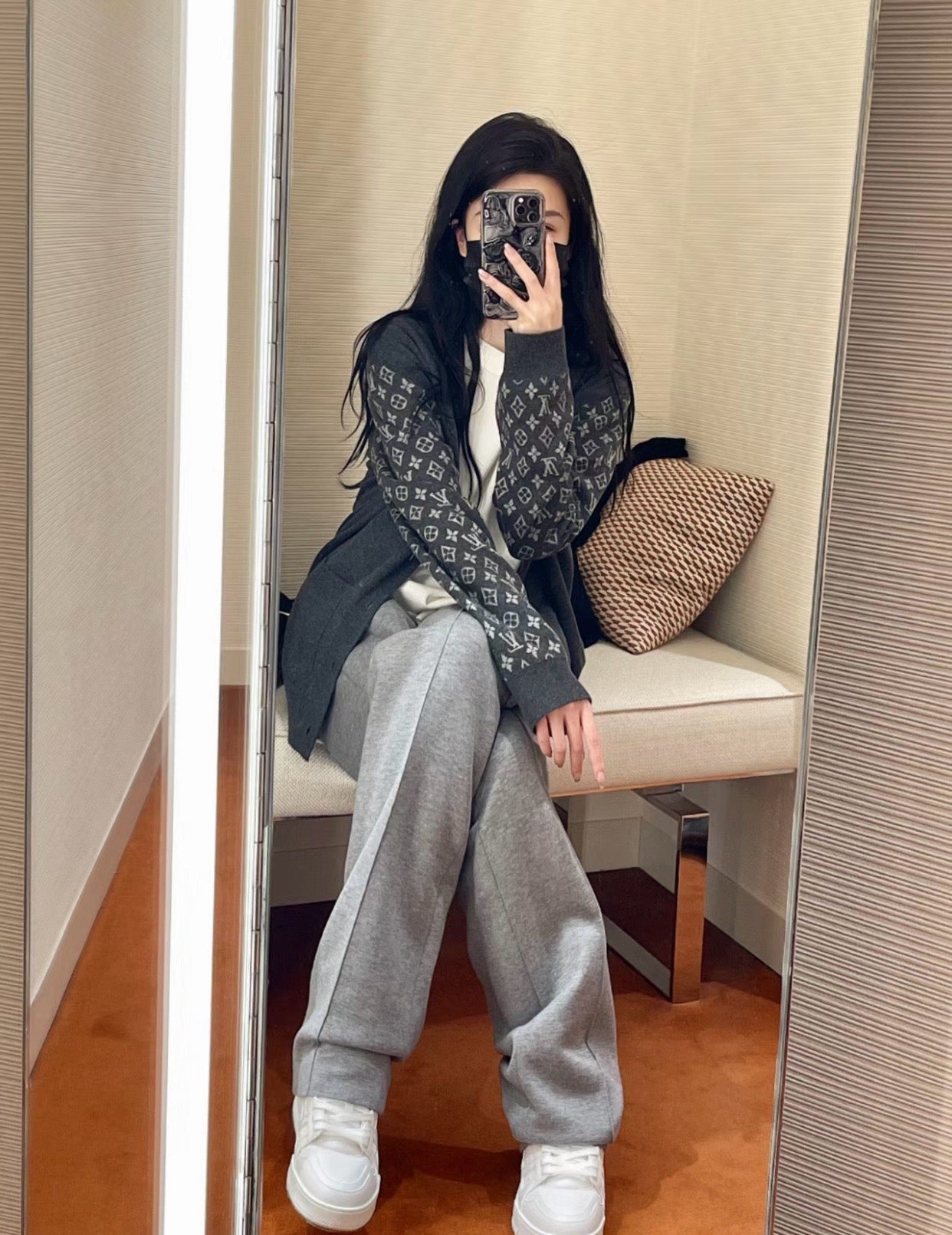 루이비통 믹스 캐시미어 가디건