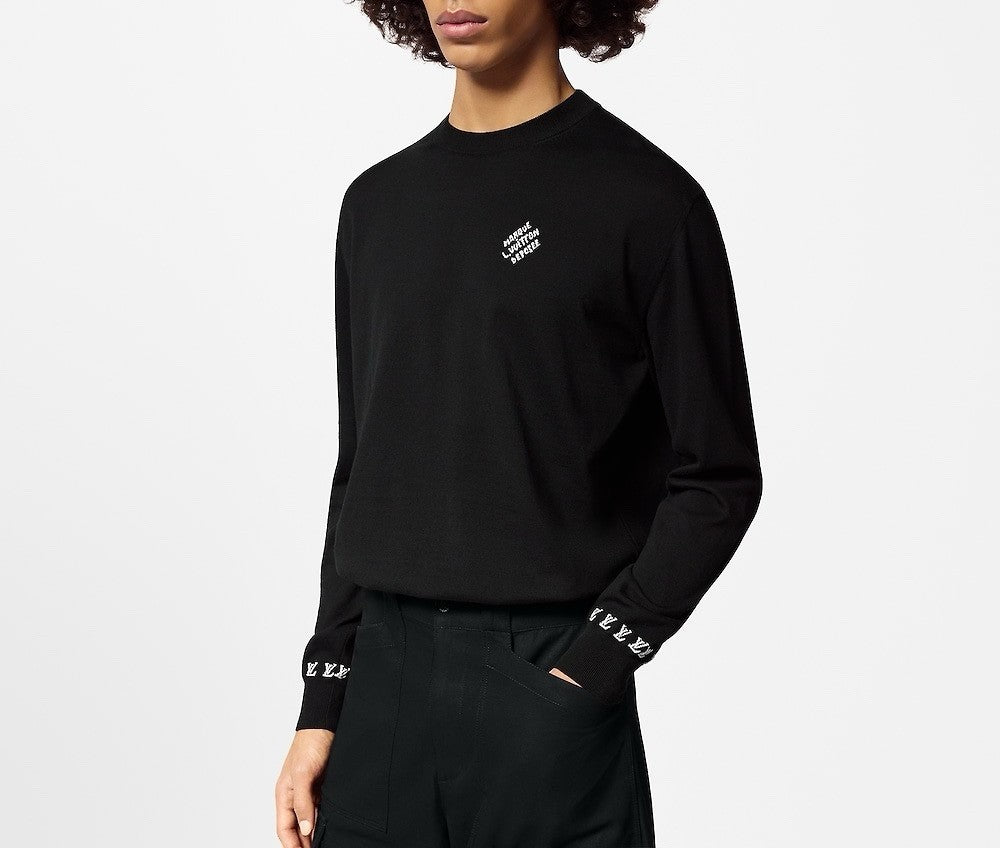 루이비통 롱 슬리브드 코튼 크루넥