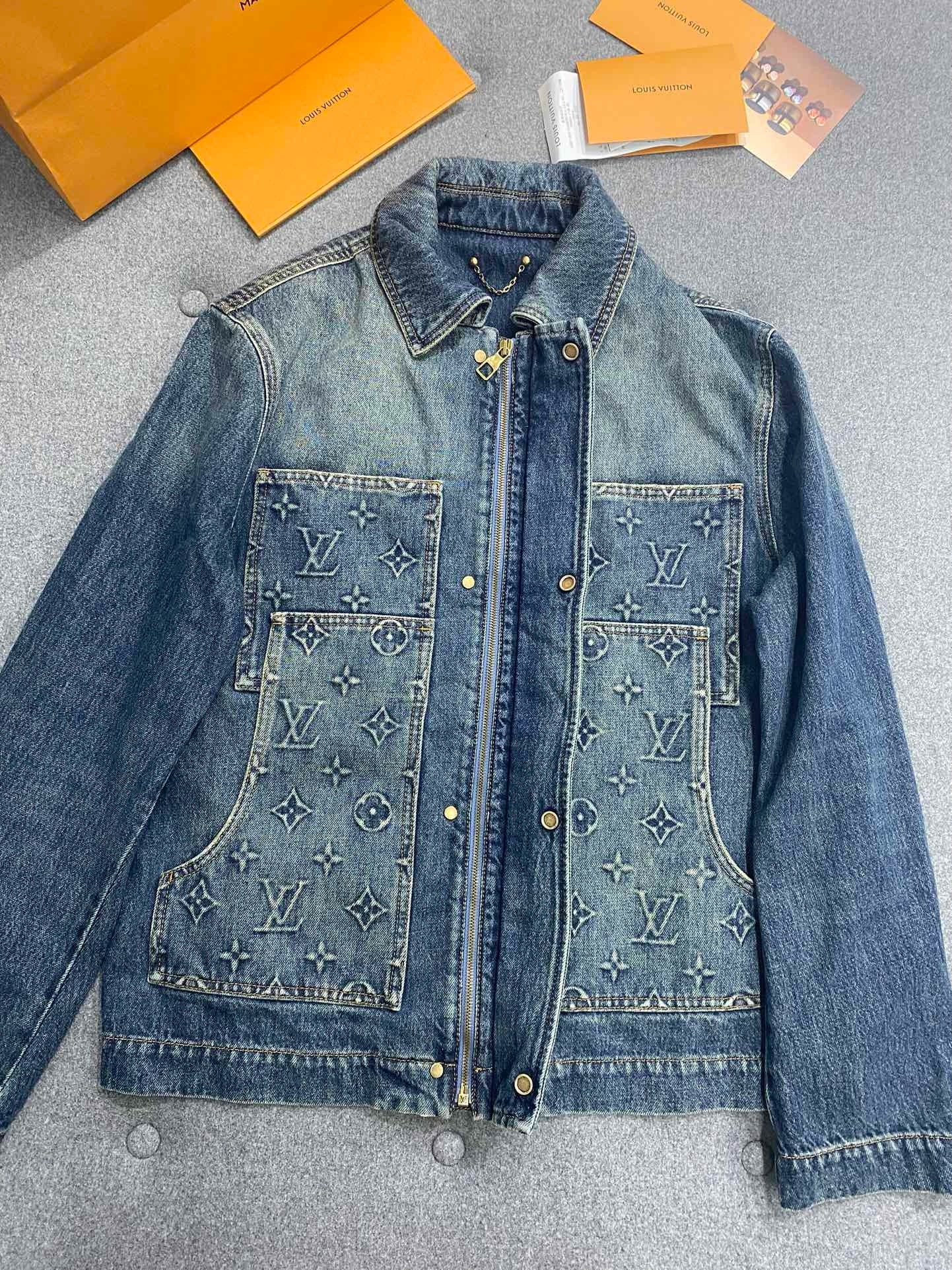 루이비통 워크웨어 데님 자켓 인디고