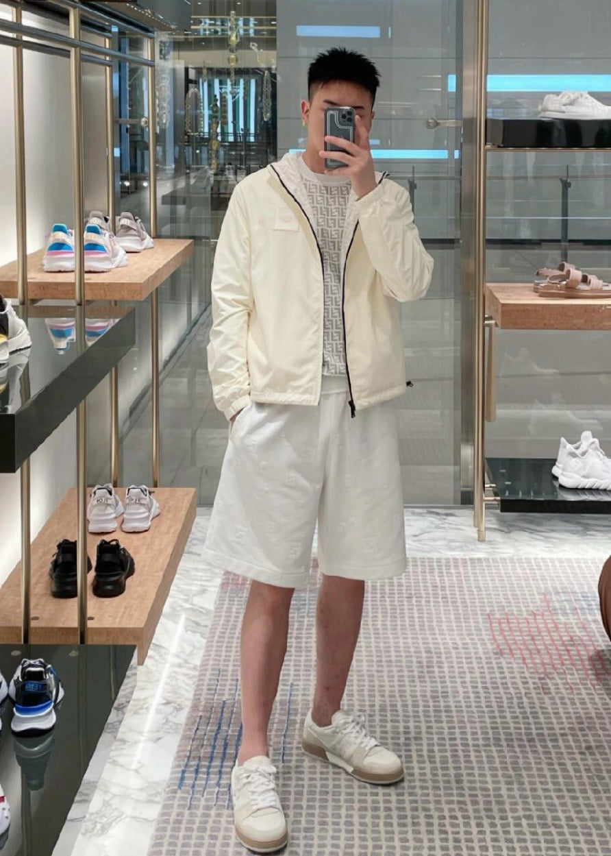 펜디 FF 로고 나일론 블루종 자켓