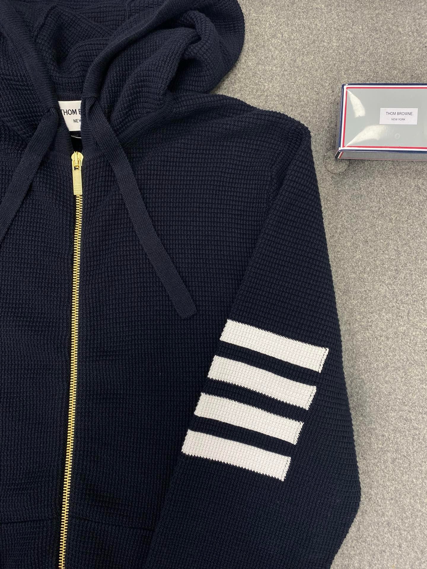 톰브라운 4바 코튼 후드 지퍼