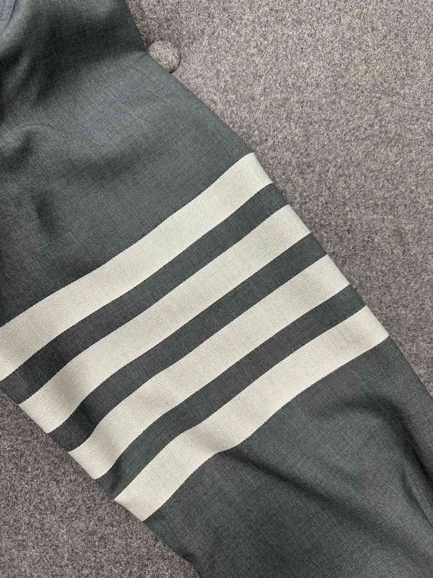 톰브라운 울 스냅 프론트 사선 셔츠 미디움