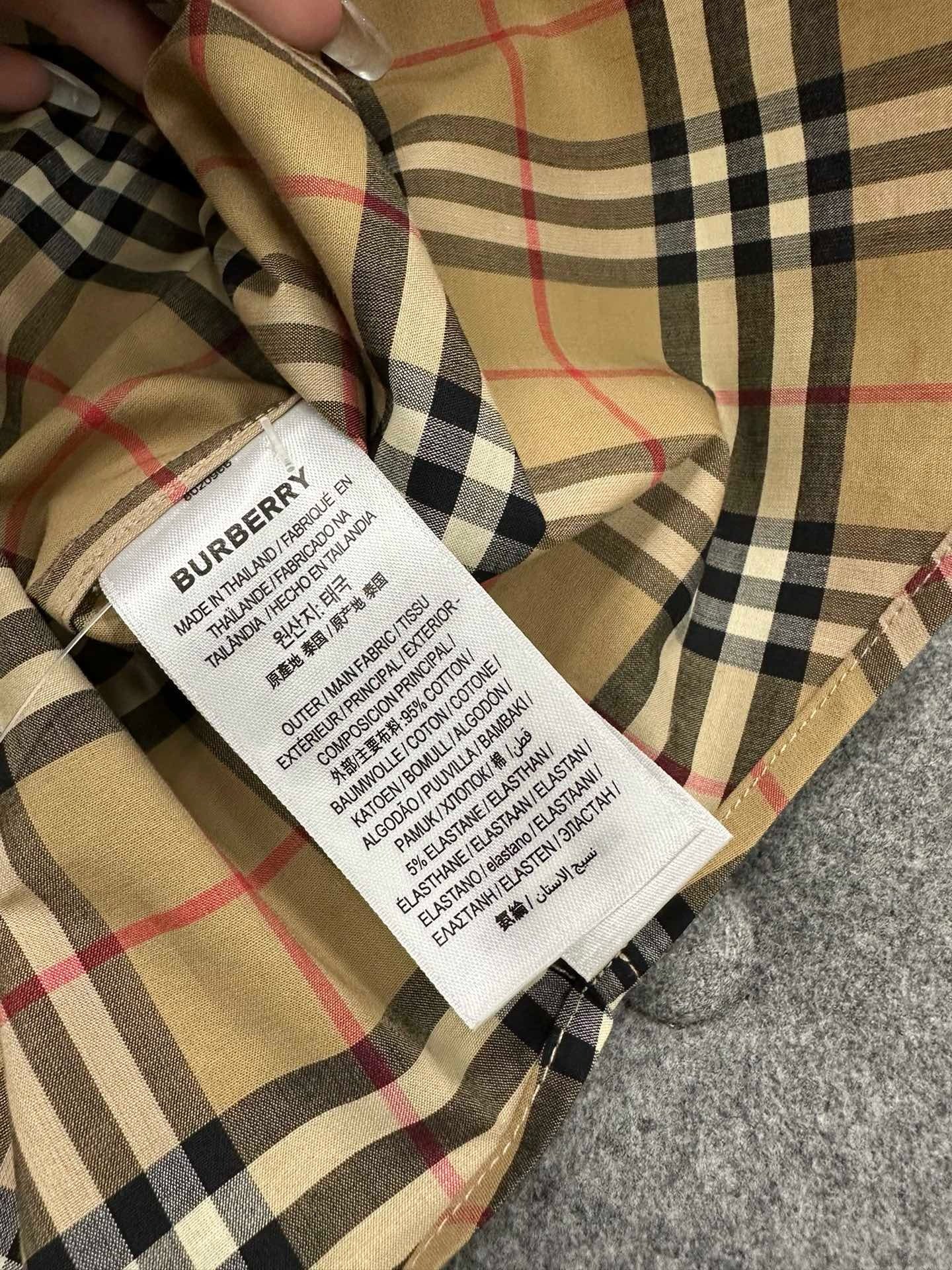 버버리 체크 코튼 셔츠