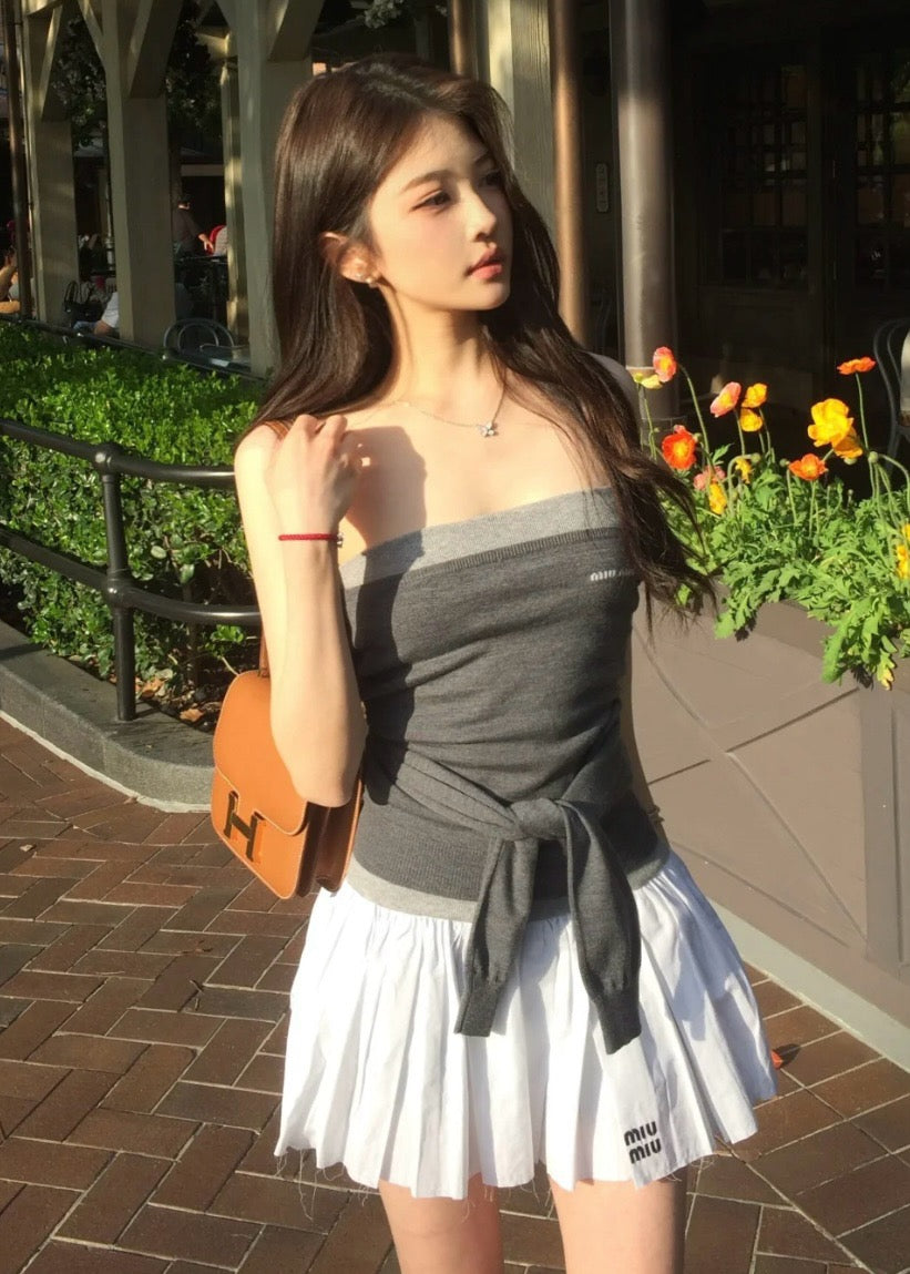미우미우 울 보트넥 스웨터