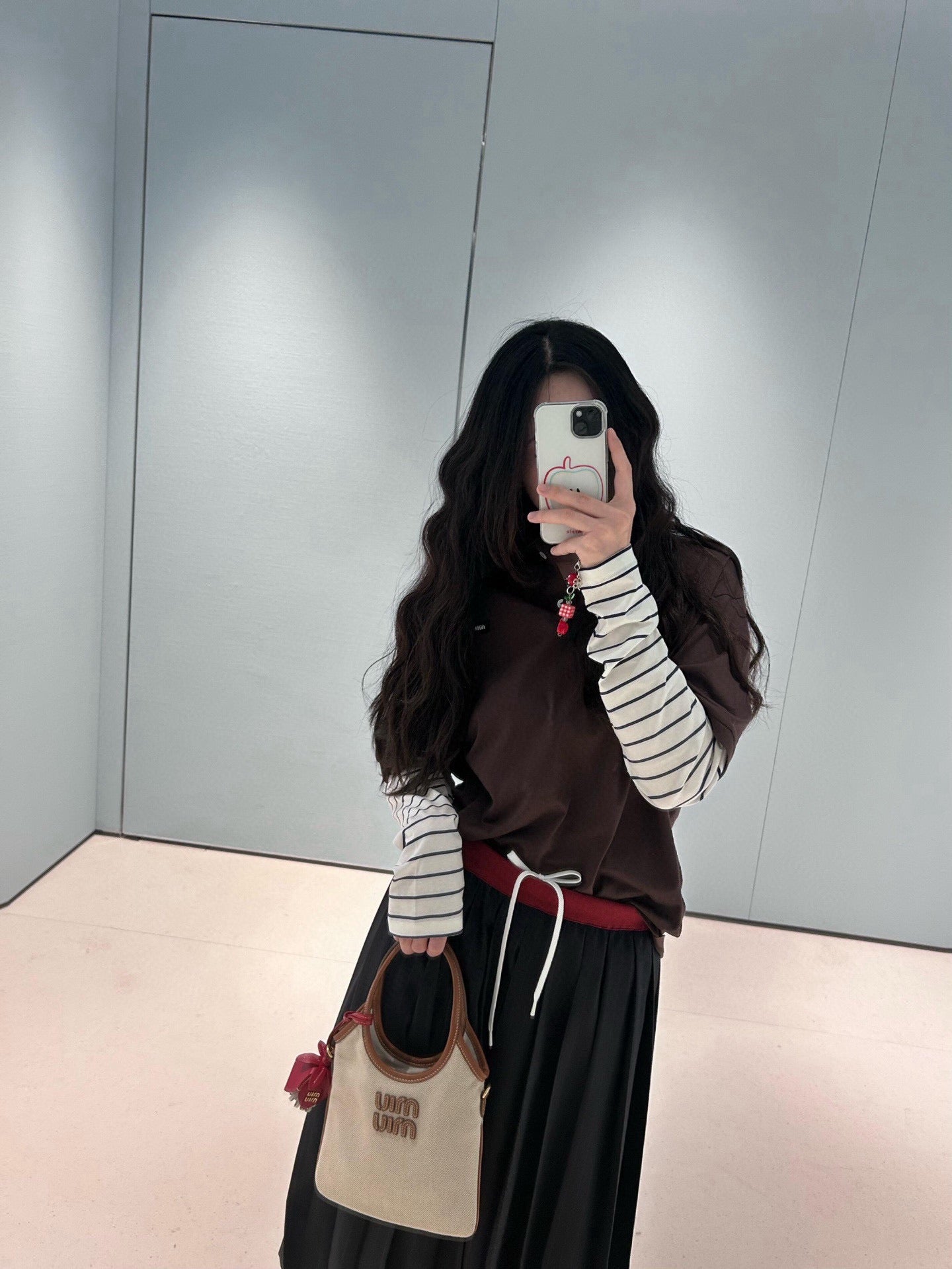 미우미우 평직 니트 폴로셔츠