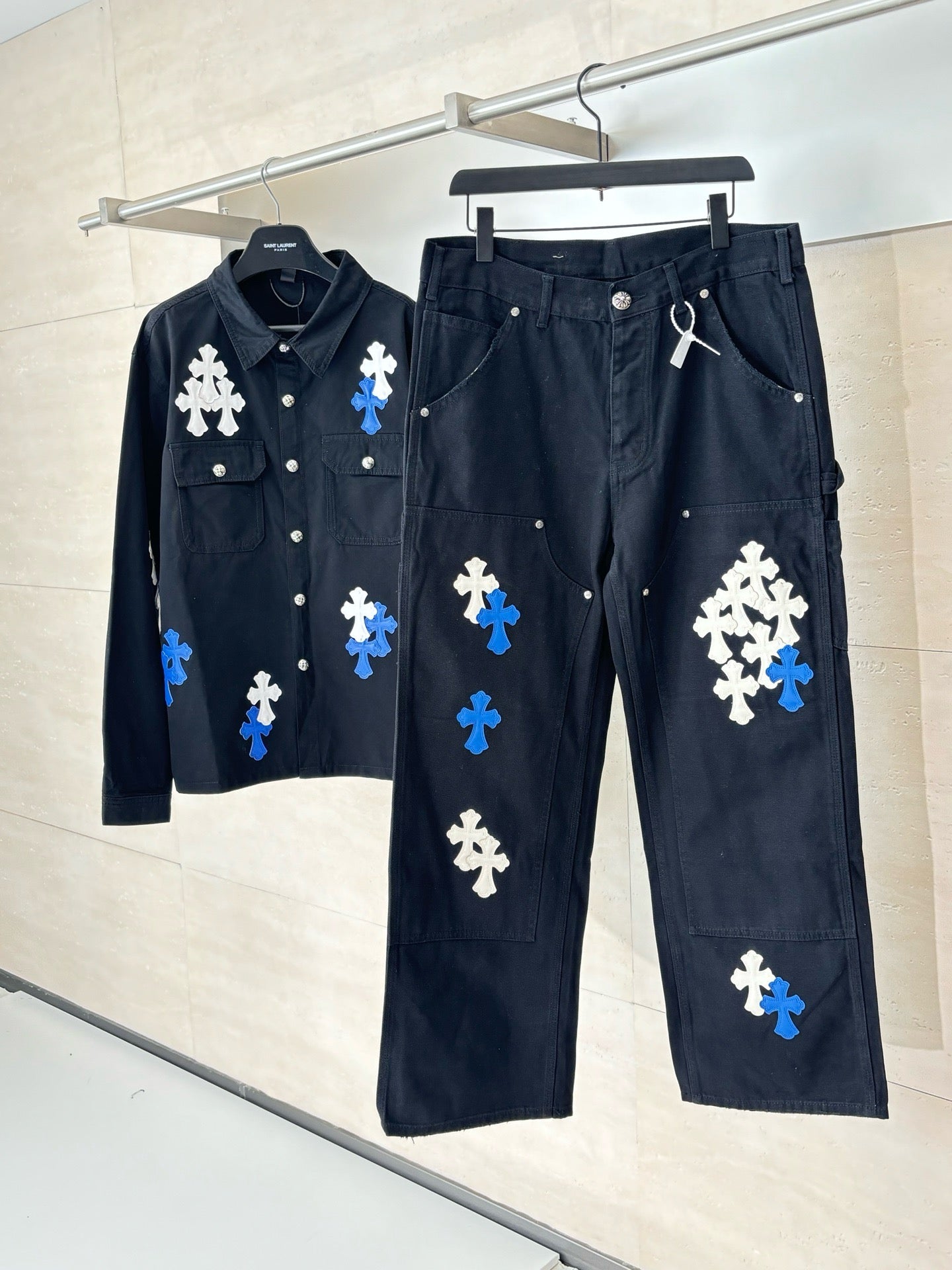 크롬하츠 로고 데님 팬츠