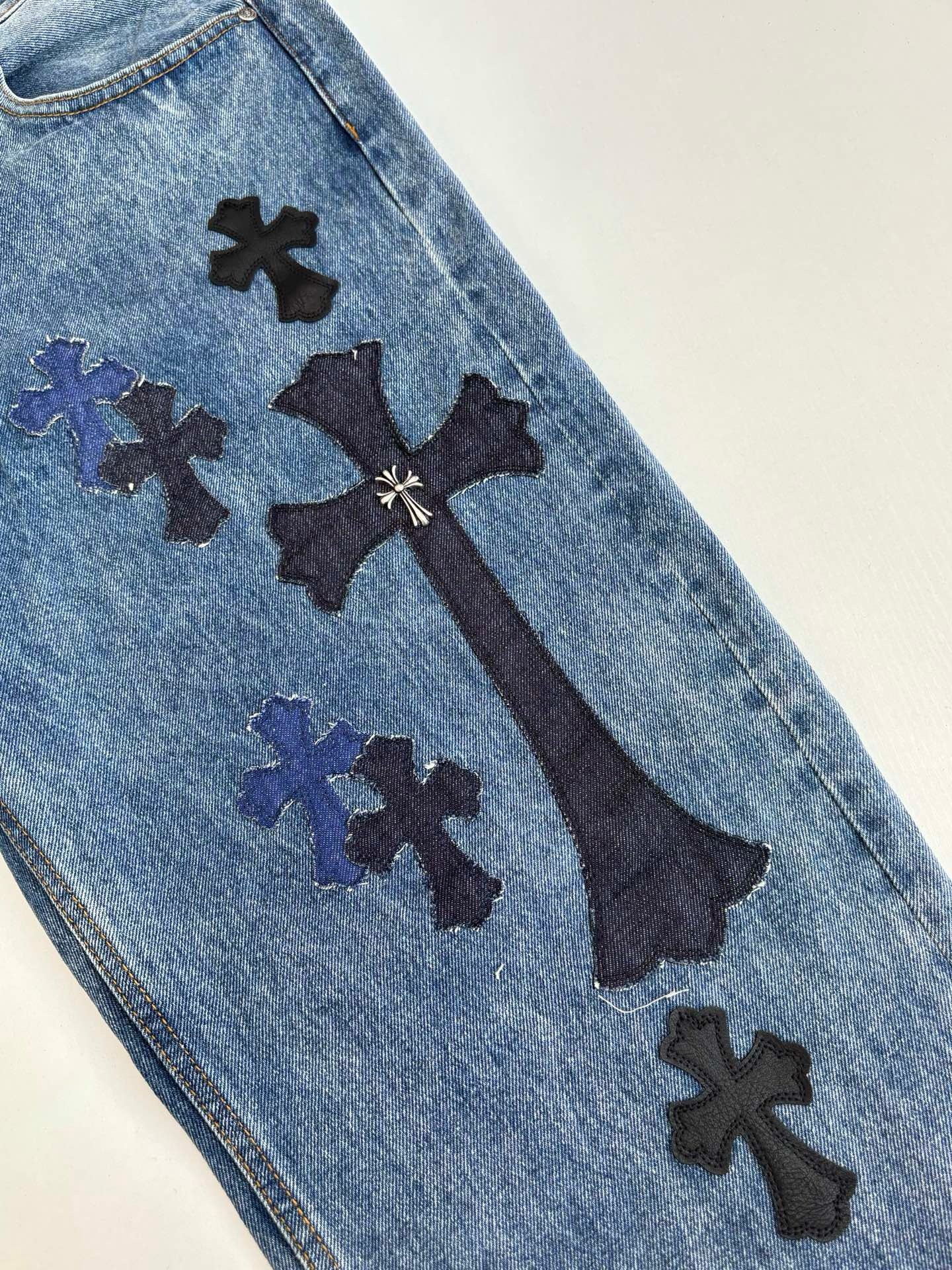 크롬하츠 빈티지 캐주얼 데님 팬츠