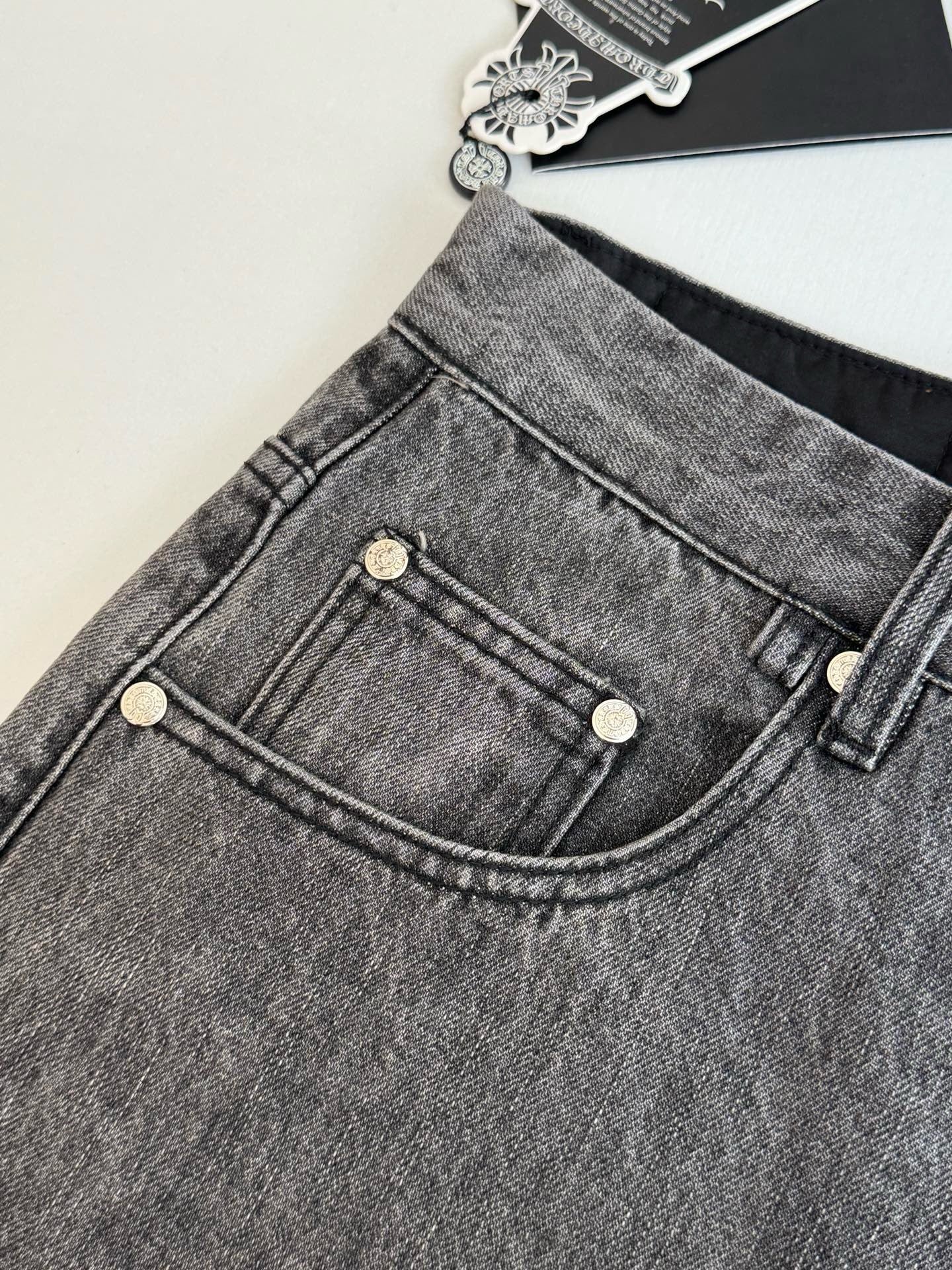 크롬하츠 자수 십자가 캐주얼 팬츠