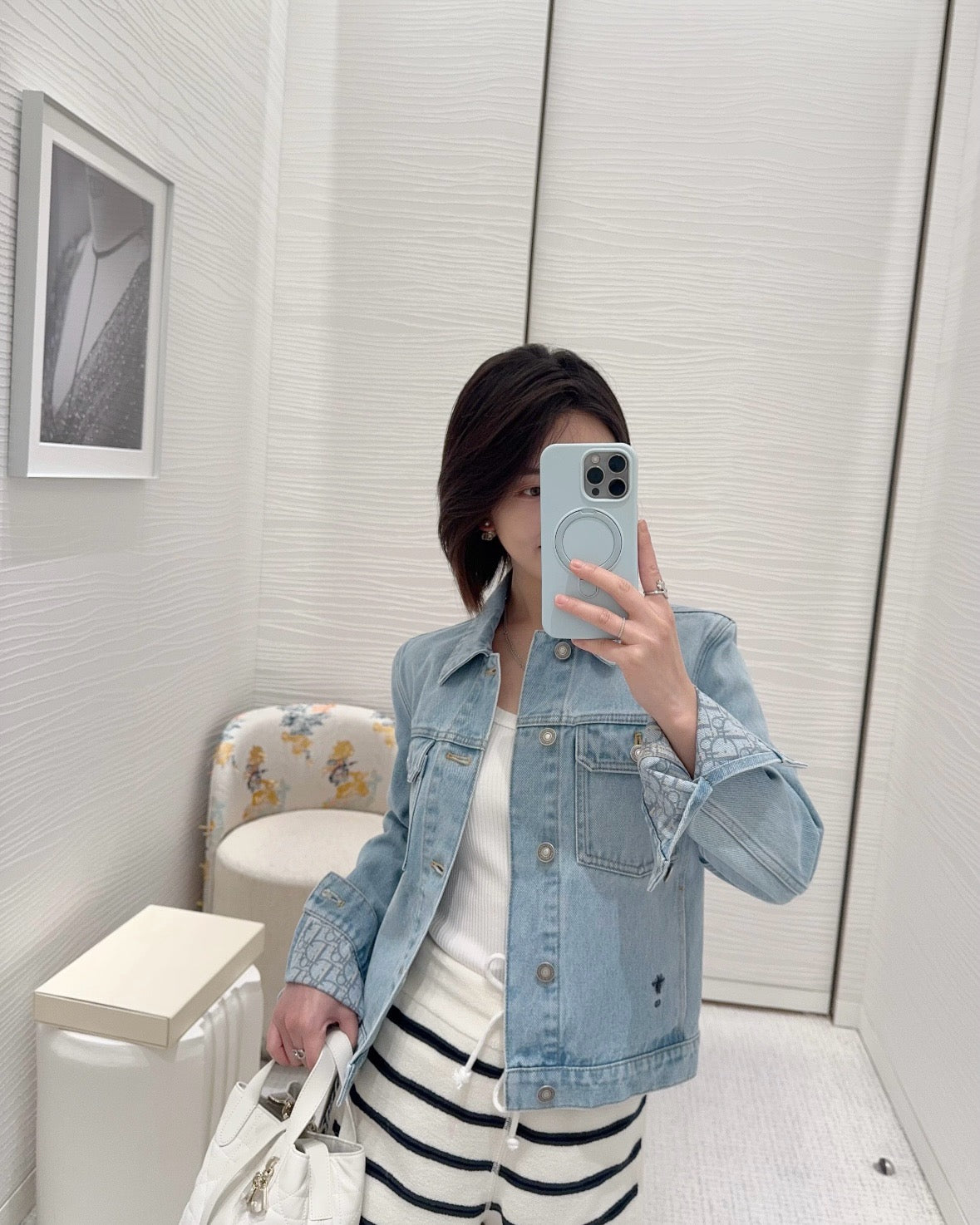 디올 Dioriviera 데님 자켓