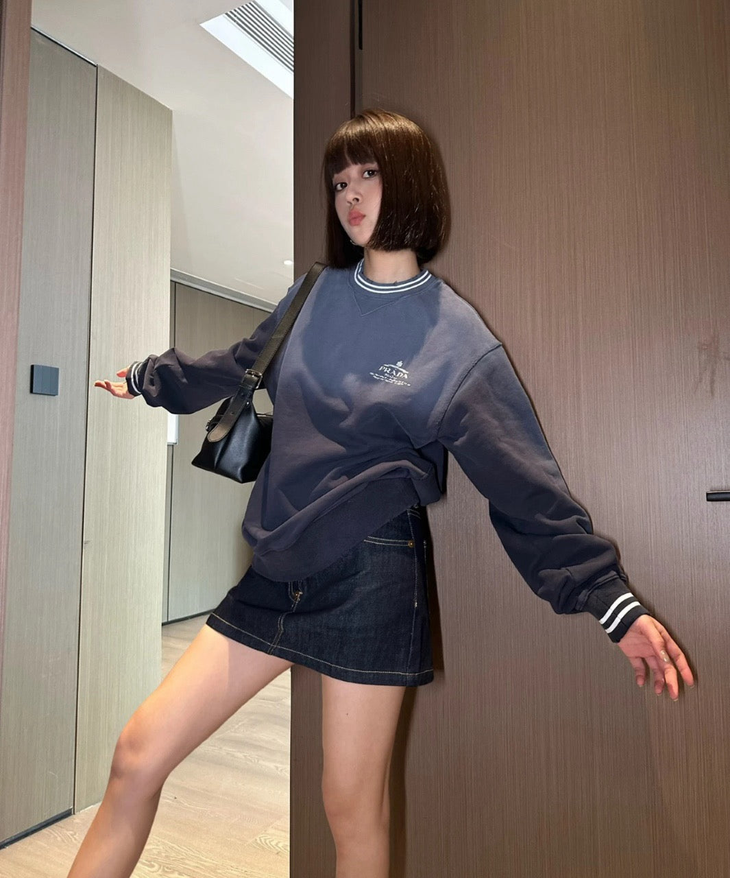 프라다 코튼 스웨트셔츠