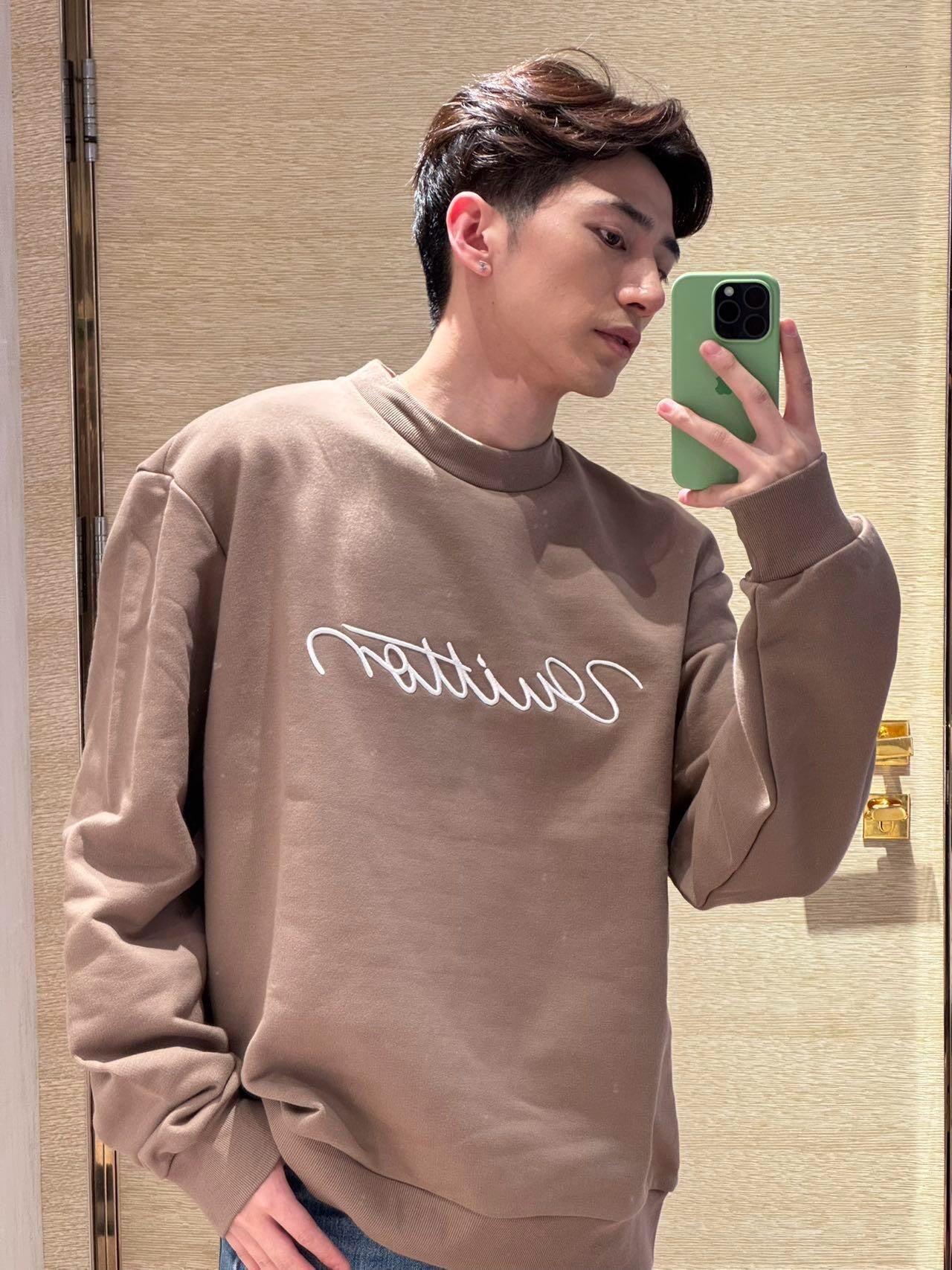 루이비통 엠브로이더드 코튼 크루넥